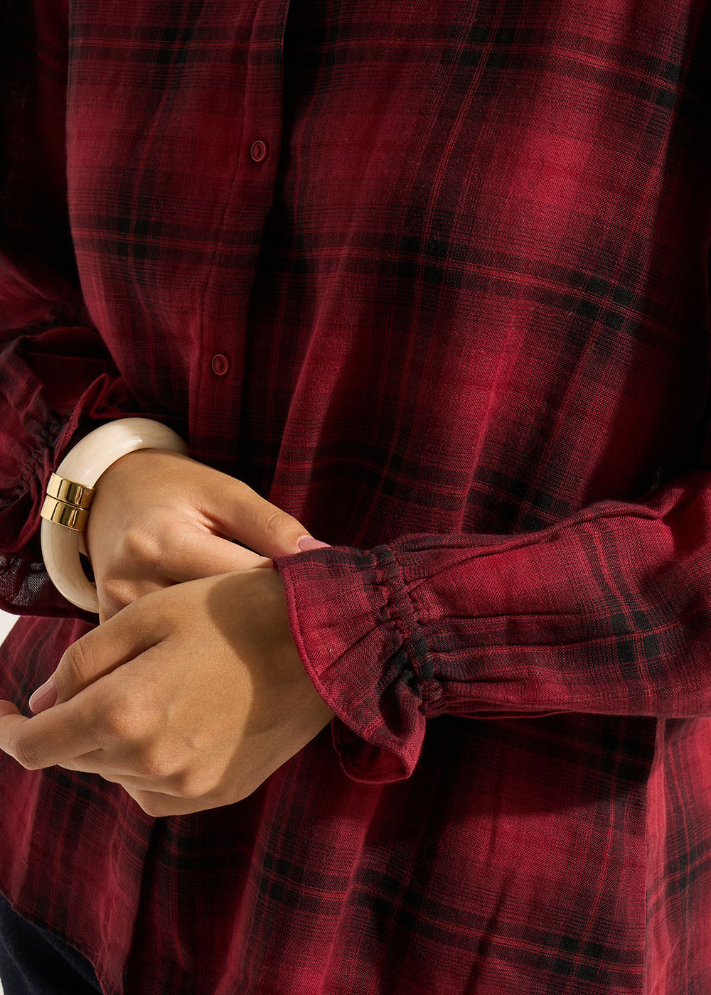 Chemise tartan ample avec épaules tombantes - Sud Express - 4 - Sud Express