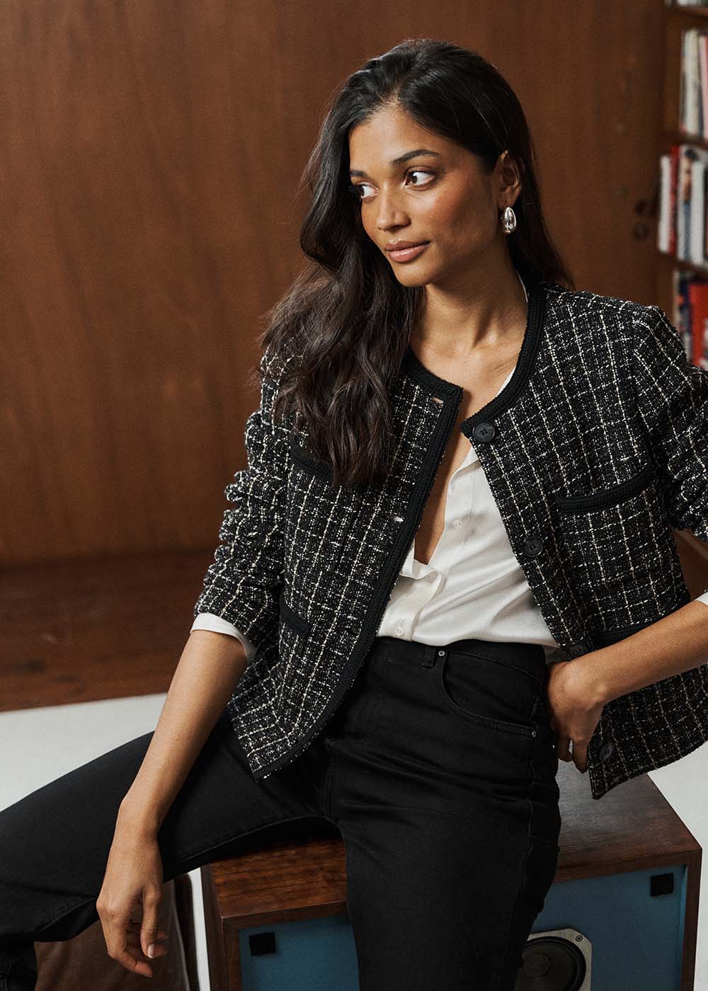 Veste courte en tweed - Sud Express - 1 - Sud Express