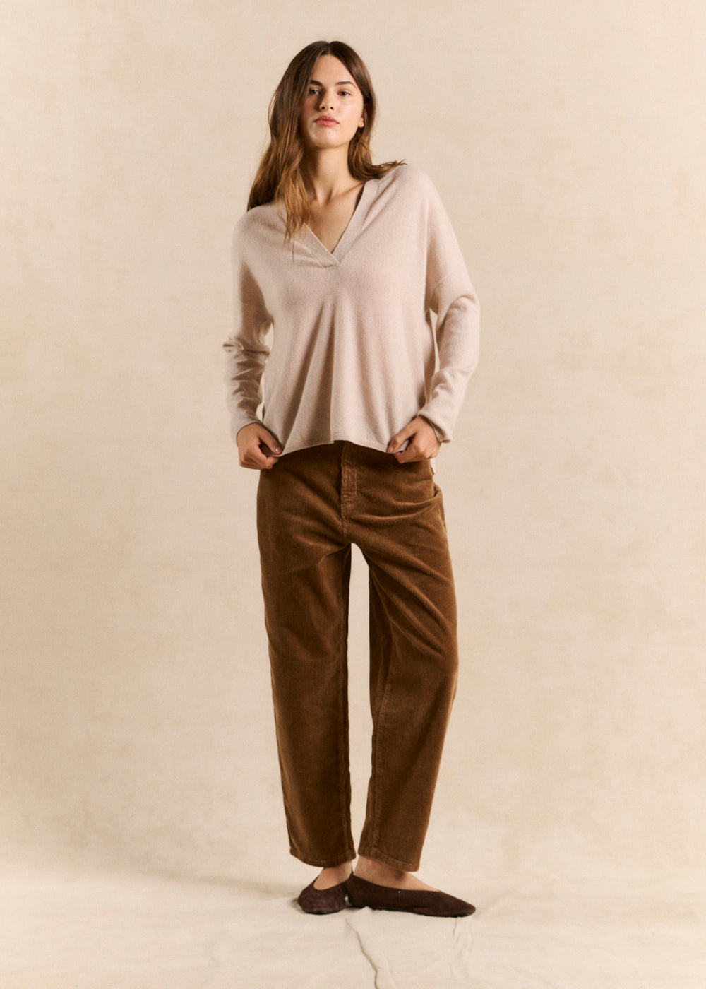 BILLYNI Pantalon velours coupe ballon - 1 - Sud Express - Sud Express