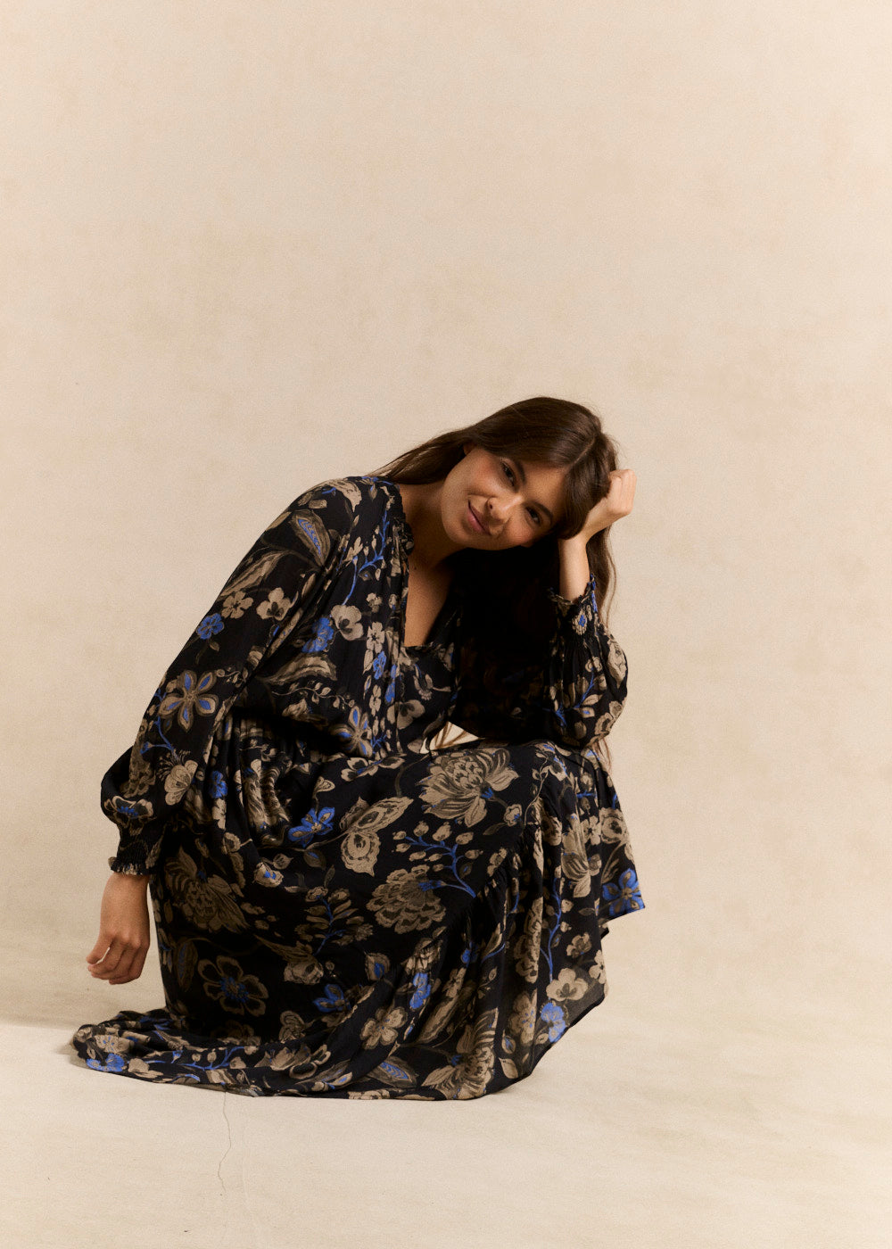 Robe midi fluide imprimé floral - Sud Express - 5 - Sud Express