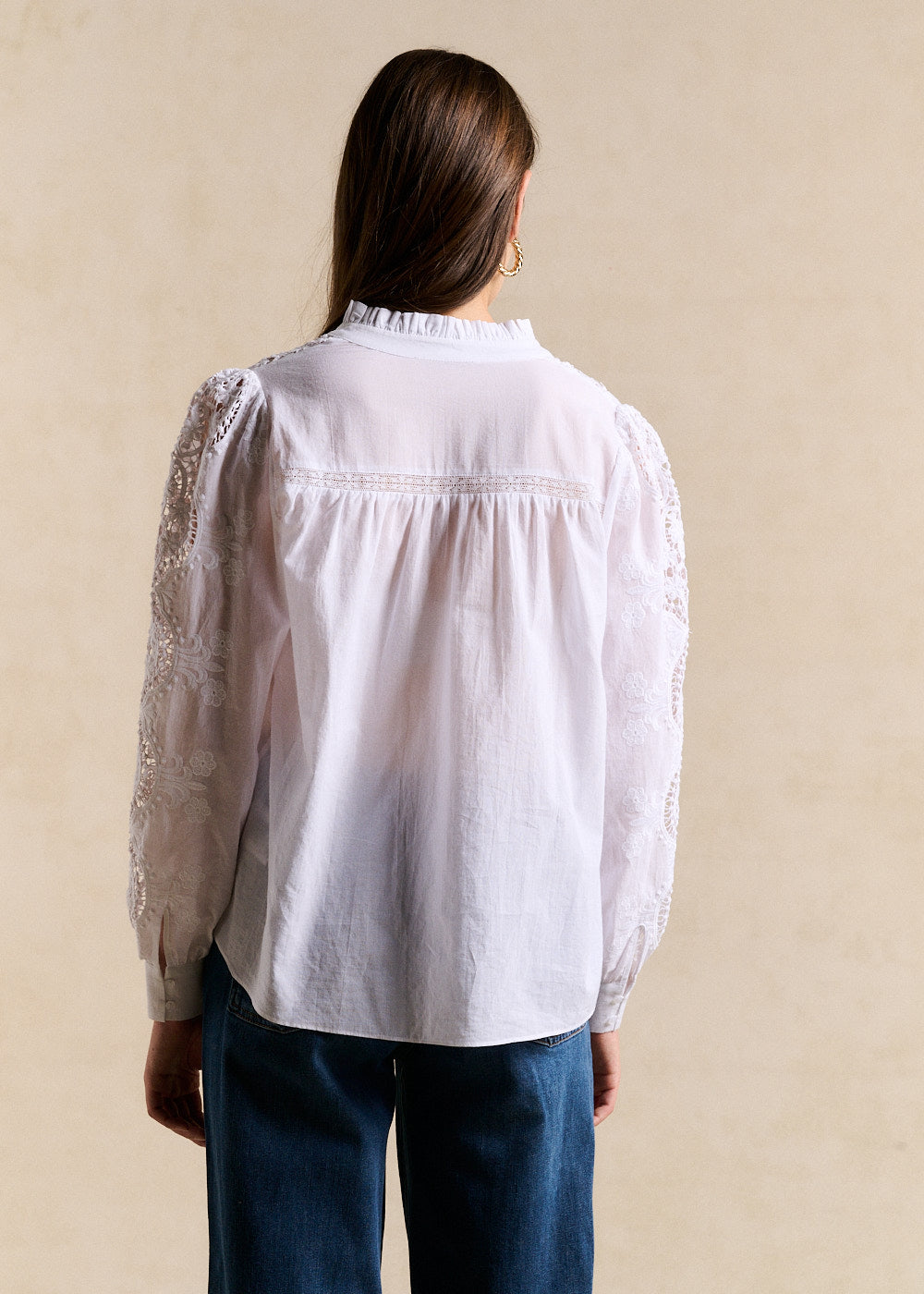 TAZURA Blouse en voile de coton brodés - 3 - Sud Express - Sud Express