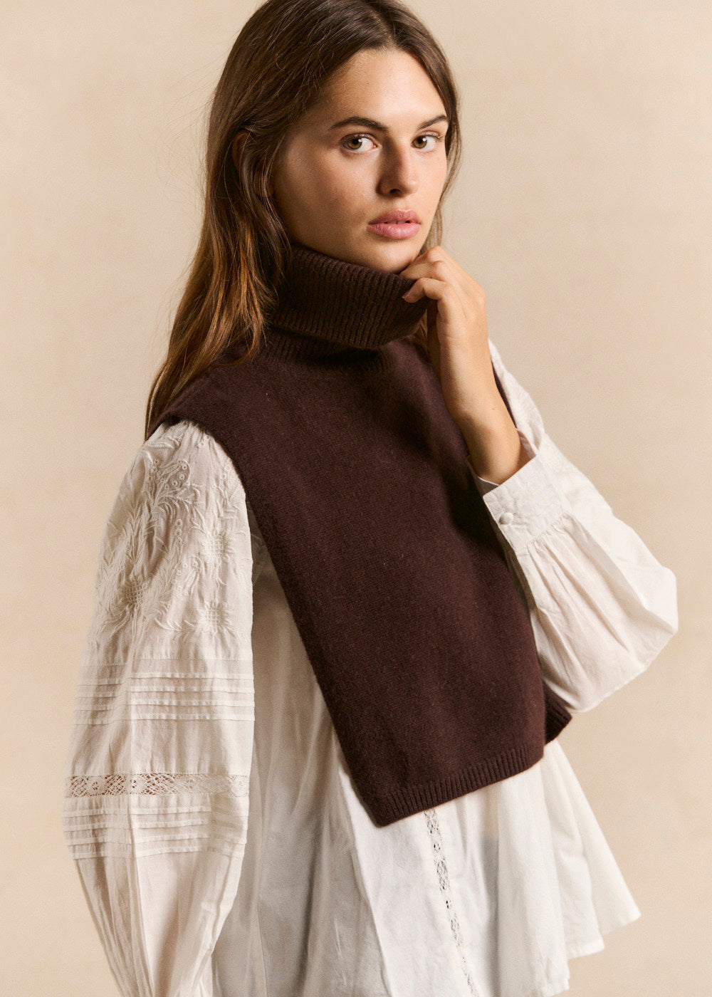 Cashmere plastron collar - Sud Express - 5 - Sud Express