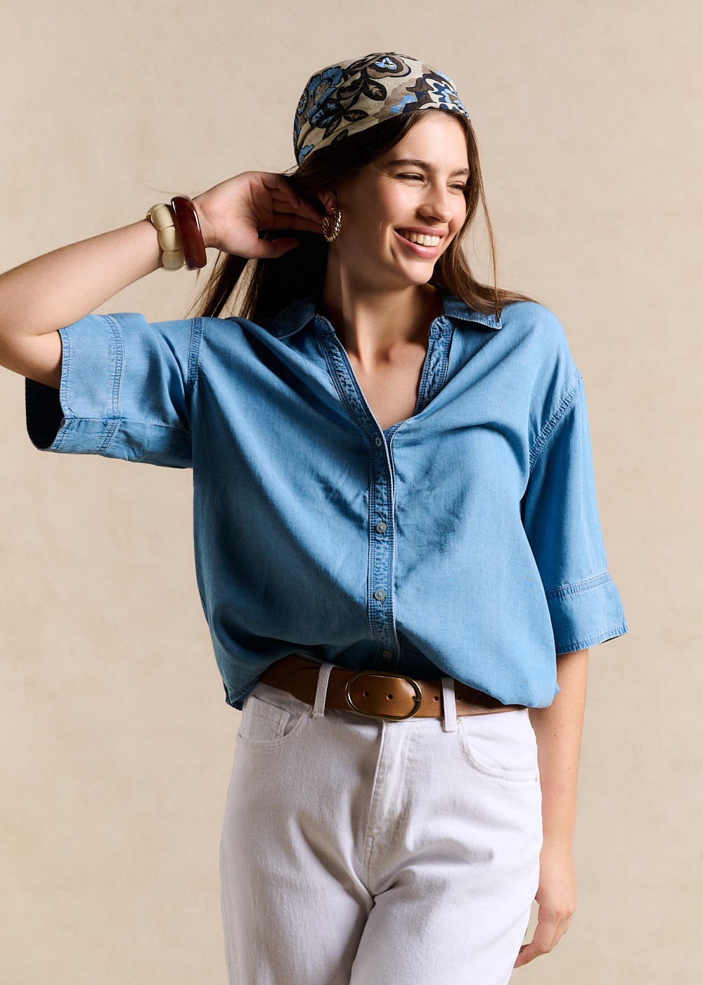 Chemise denim fluide - Sud Express - 5 - Sud Express