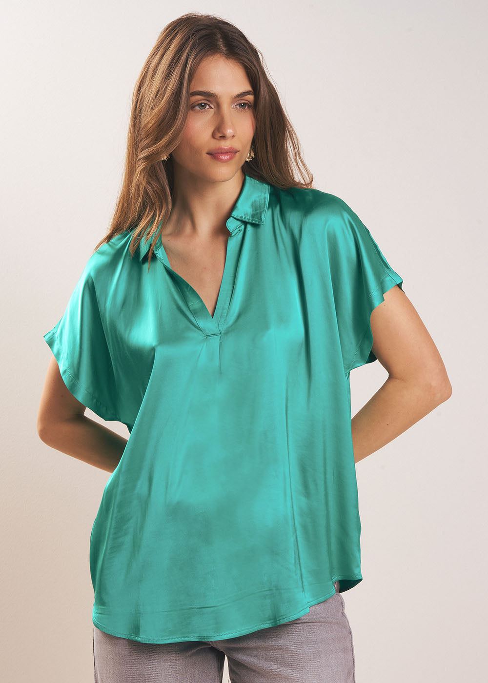 Blouse fluide satinée - Sud Express - 5 - Sud Express