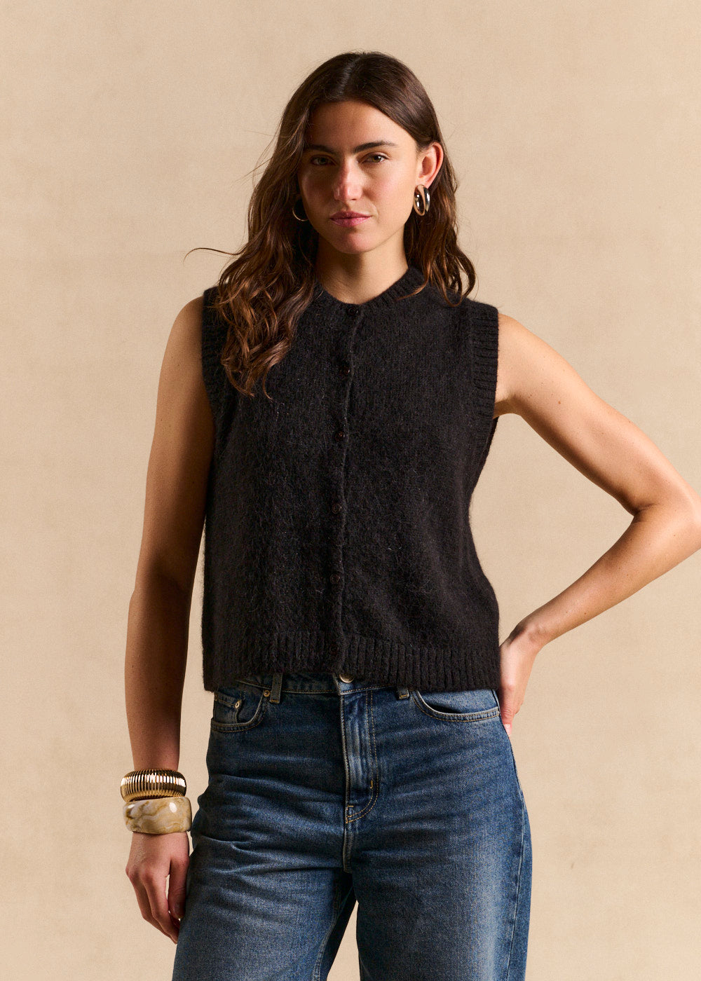 Gilet sans manches alpaga et lurex - Sud Express - 1 - Sud Express