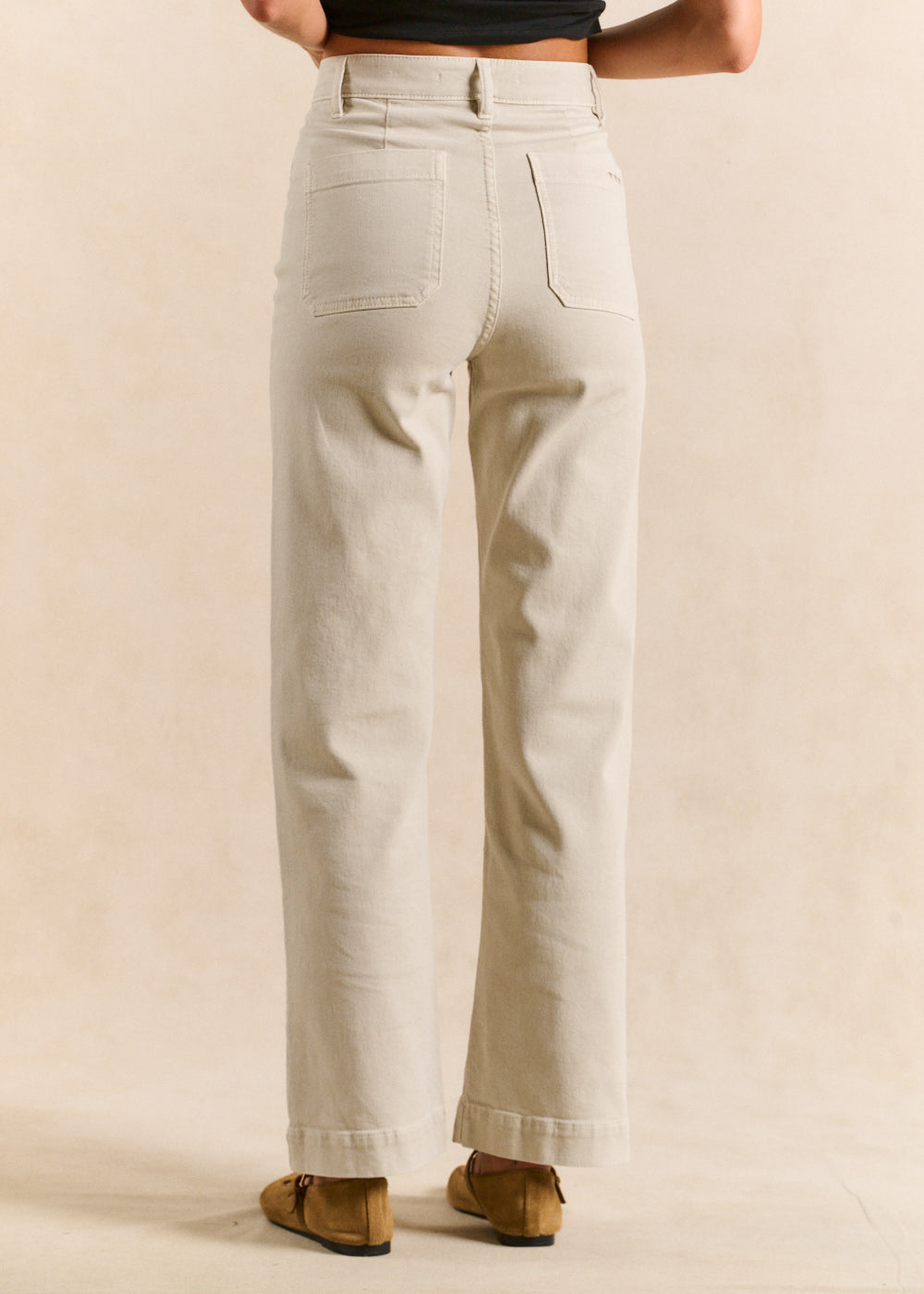 STACY Pantalon coupe large en coton taille haute - 3 - Sud Express - Sud Express