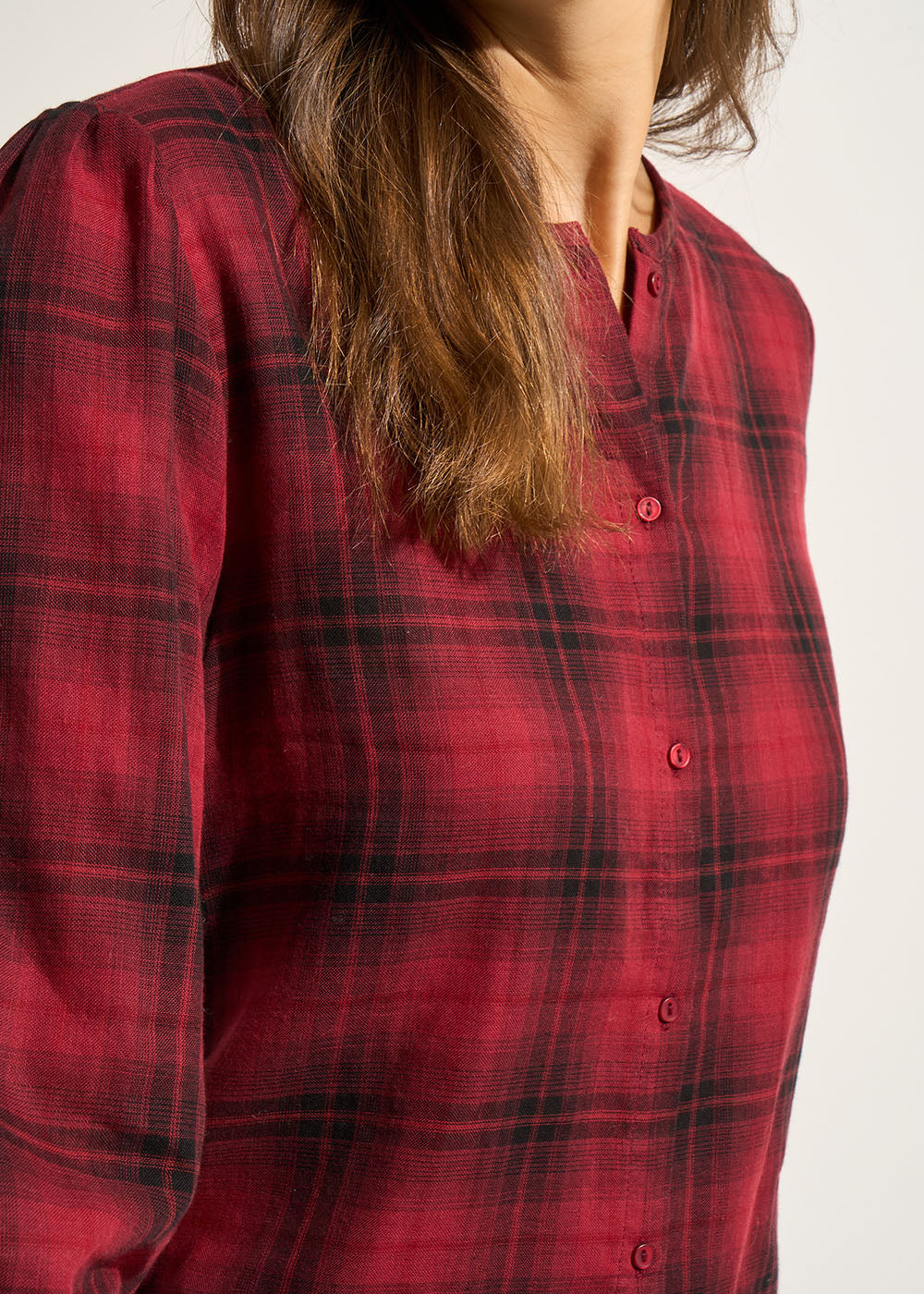 Chemise tartan ample avec épaules tombantes - Sud Express - 2 - Sud Express