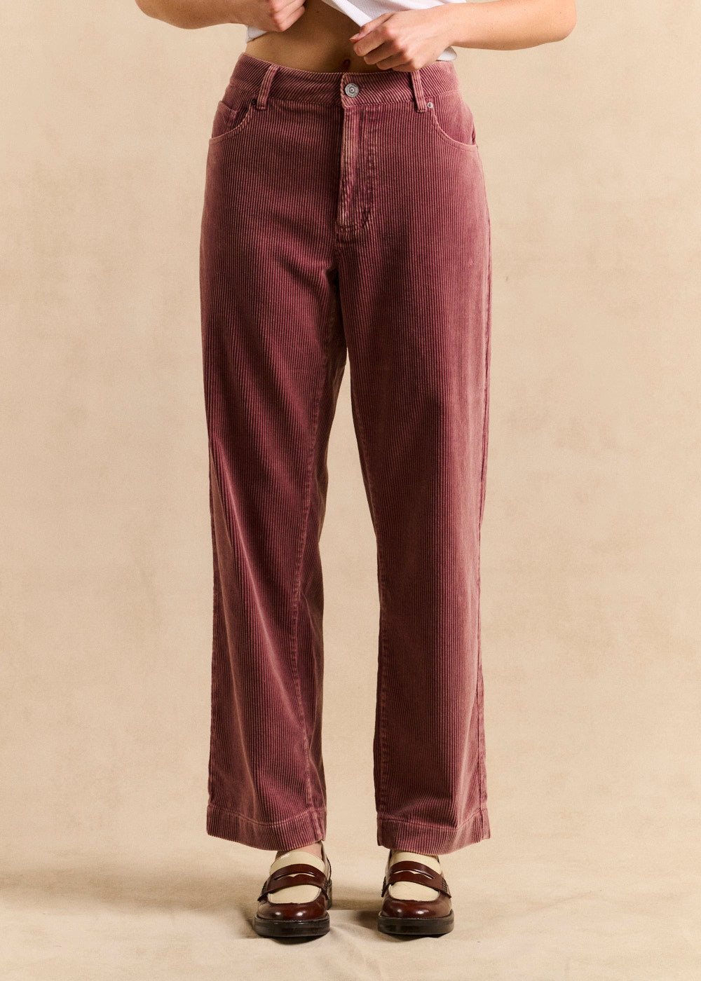 Pantalon coupe boyfriend en velours côtelé - Sud Express - 5 - Sud Express