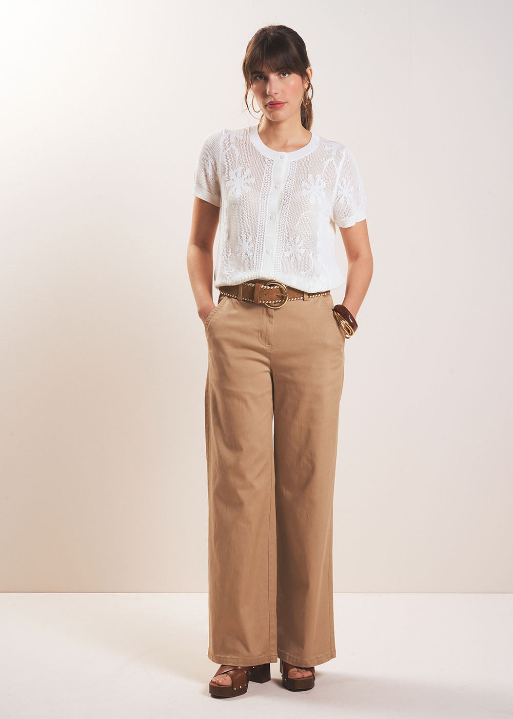 Pantalon droit taille haute - Sud Express - 1 - Sud Express