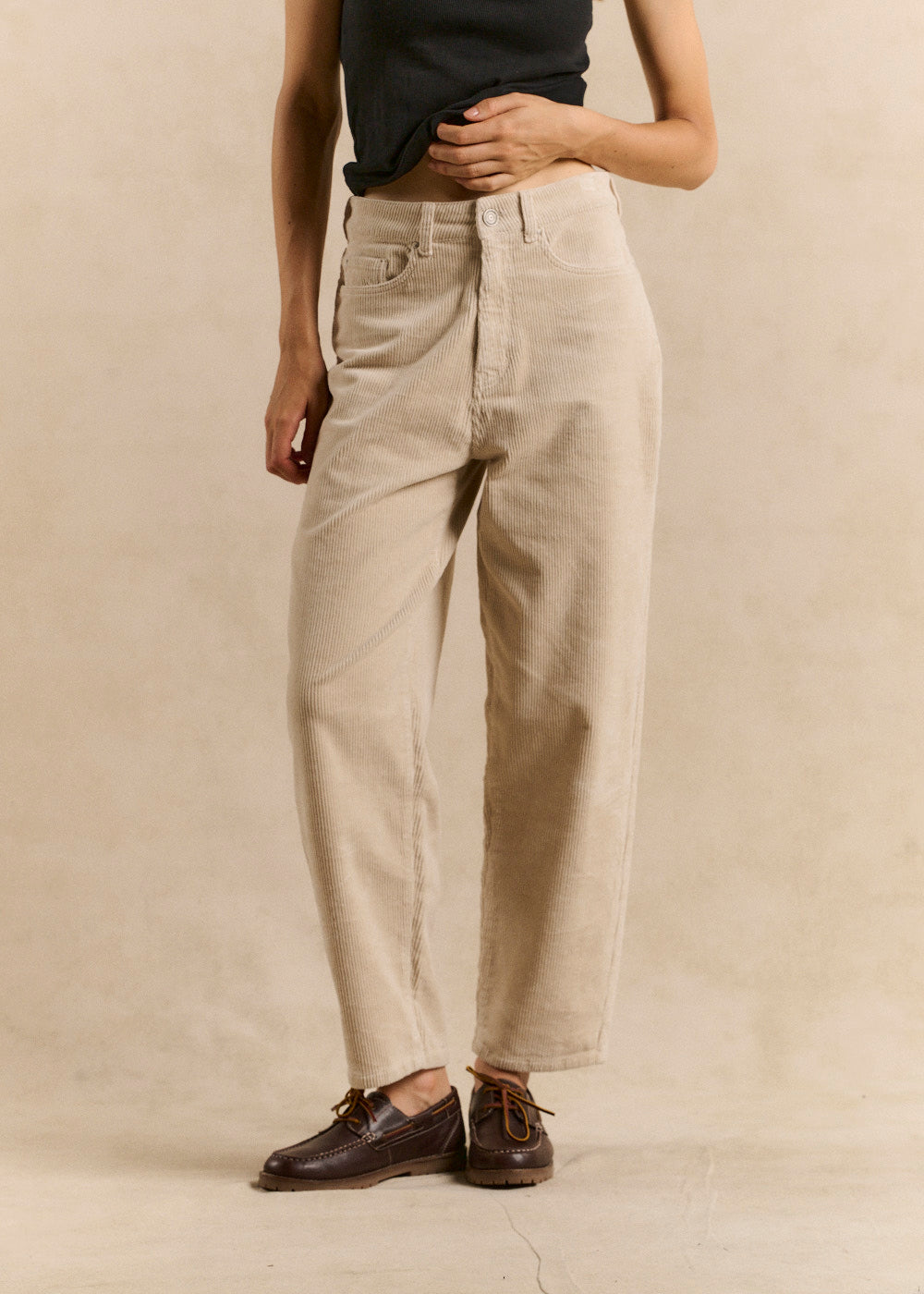 BILLYNI Pantalon velours coupe ballon - 1 - Sud Express - Sud Express
