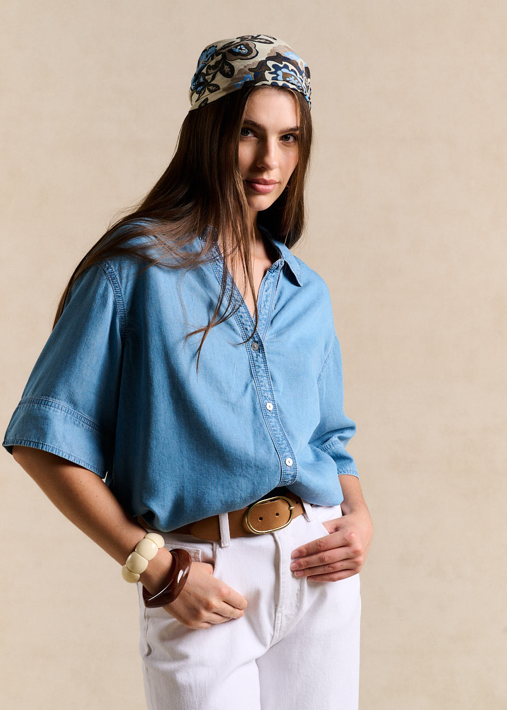 Chemise denim fluide - Sud Express - 1 - Sud Express