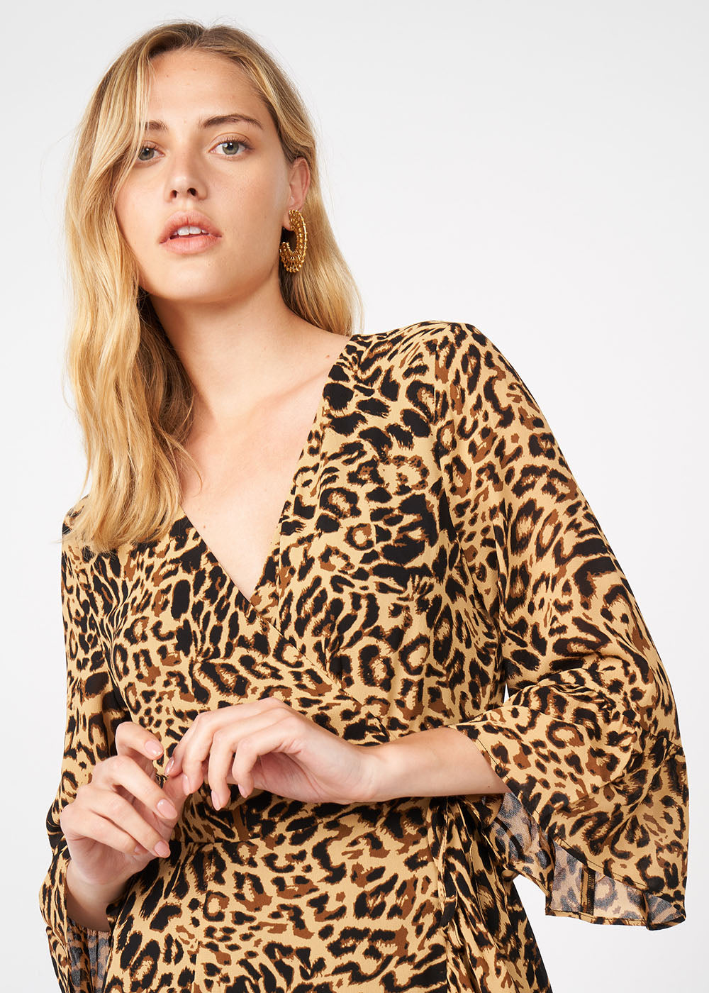 RILION Robe courte cache-coeur à manches 3/4 - 2 - Sud Express - Sud Express