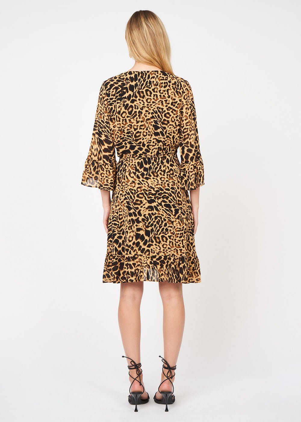 Robe courte cache-coeur à manches 3/4 - Sud Express - 5 - Sud Express