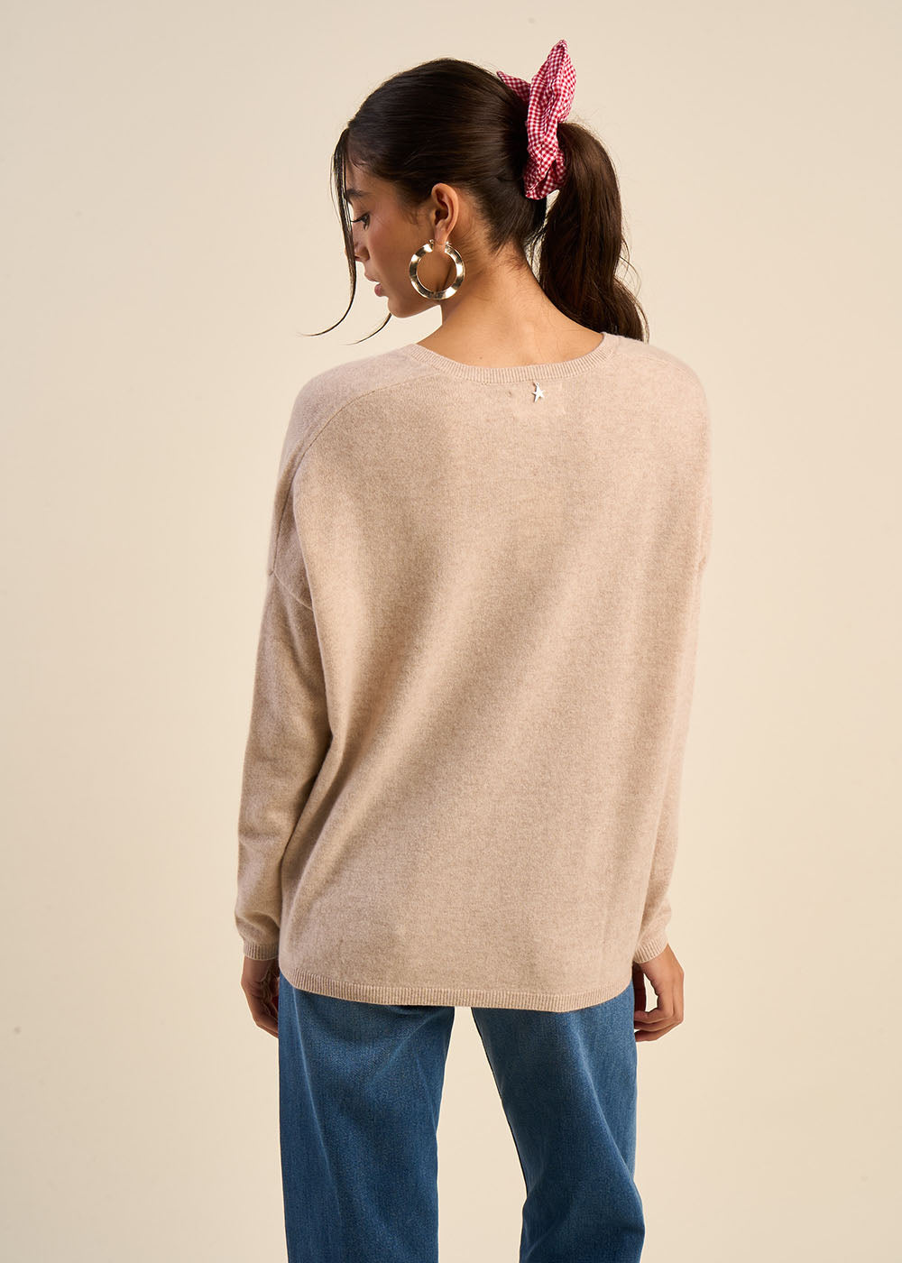 Pull en 100% cachemire à Col V - Sud Express - 3 - Sud Express