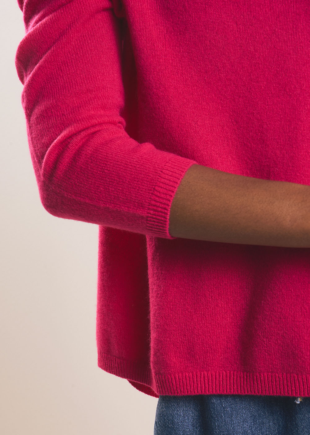 Pull en 100% cachemire à Col V - Sud Express - 4 - Sud Express