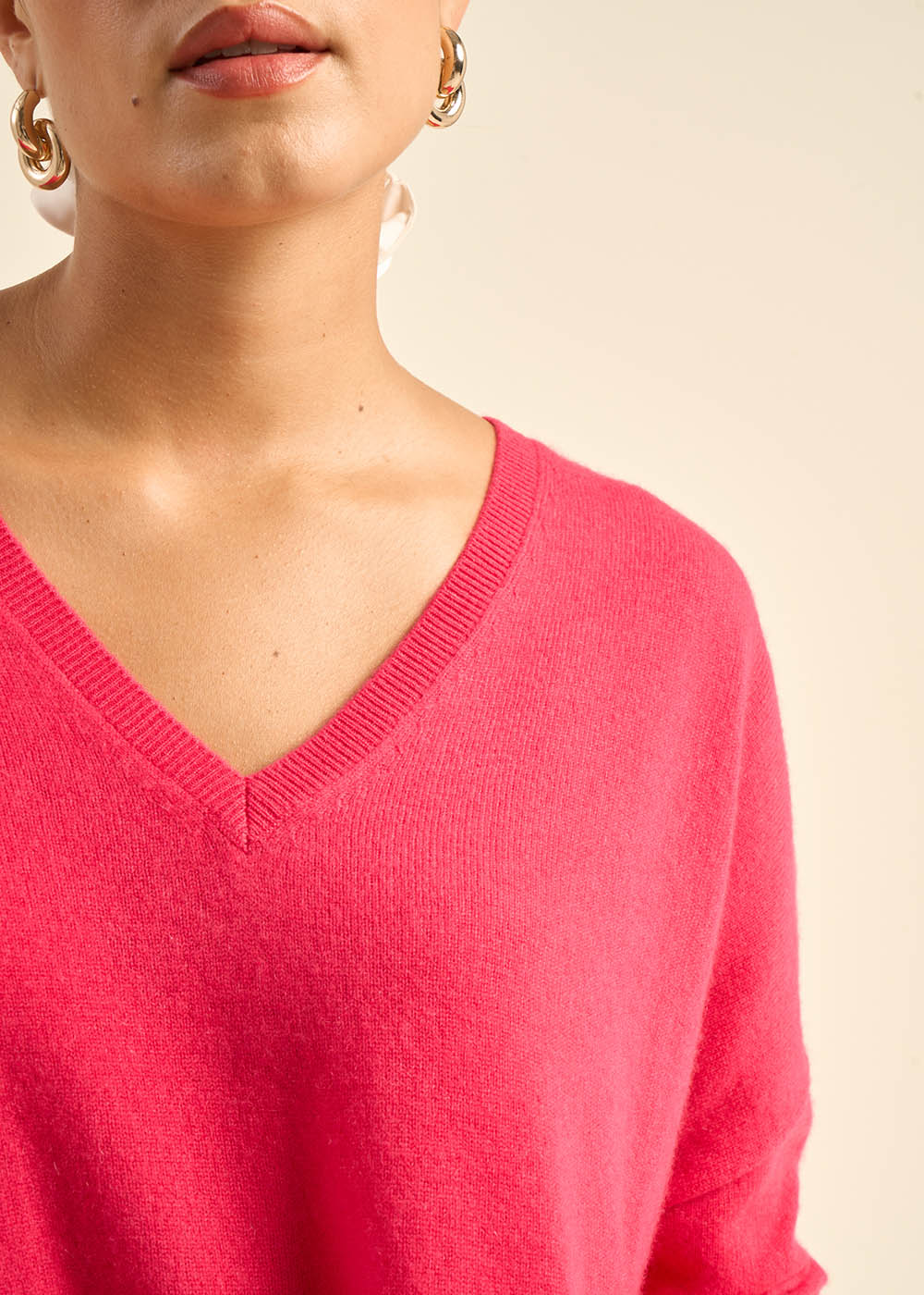 MONJOE Pull en 100% cachemire à Col V - 2 - Sud Express - Sud Express