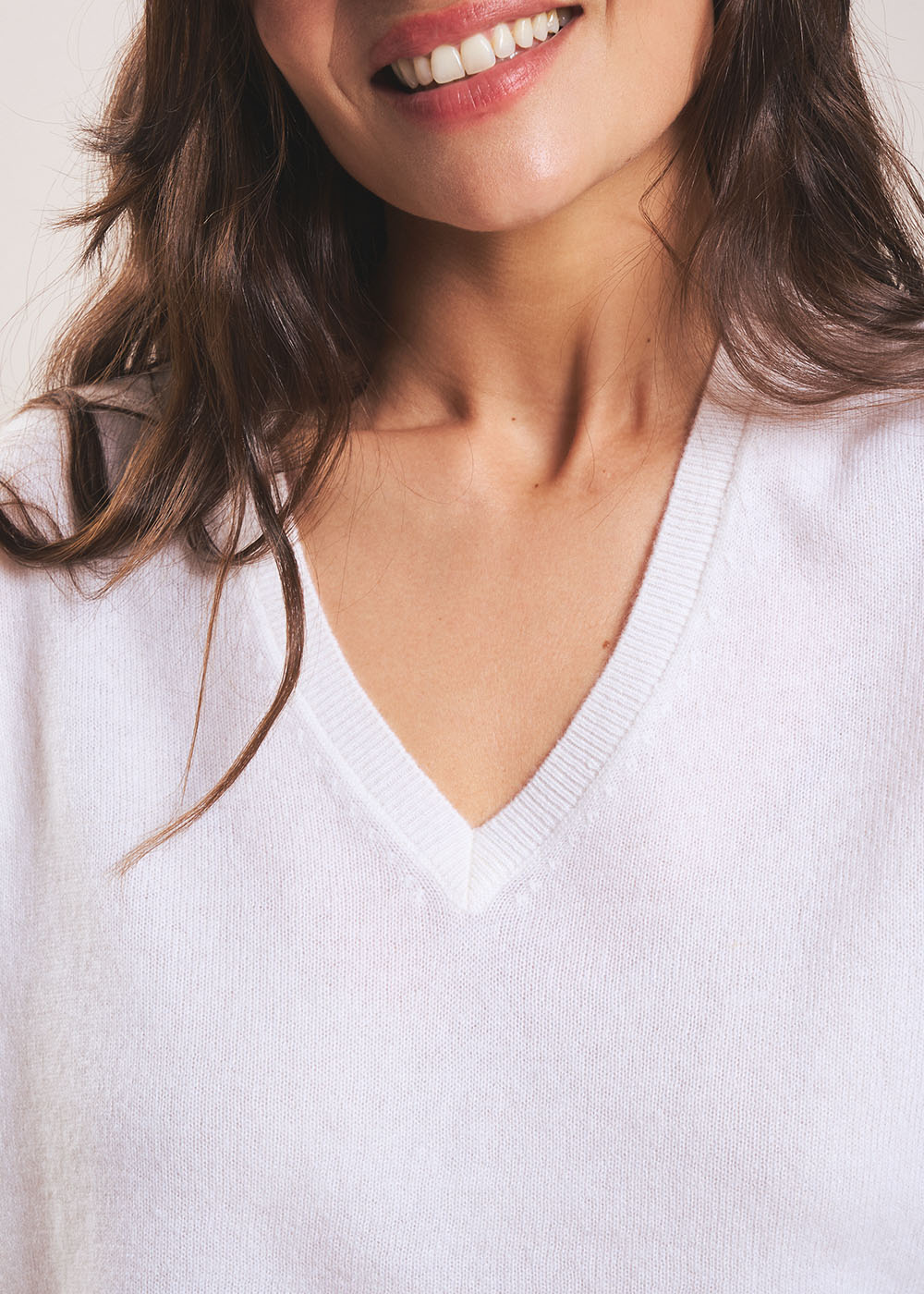 MONJOE Pull en 100% cachemire à Col V - 2 - Sud Express - Sud Express