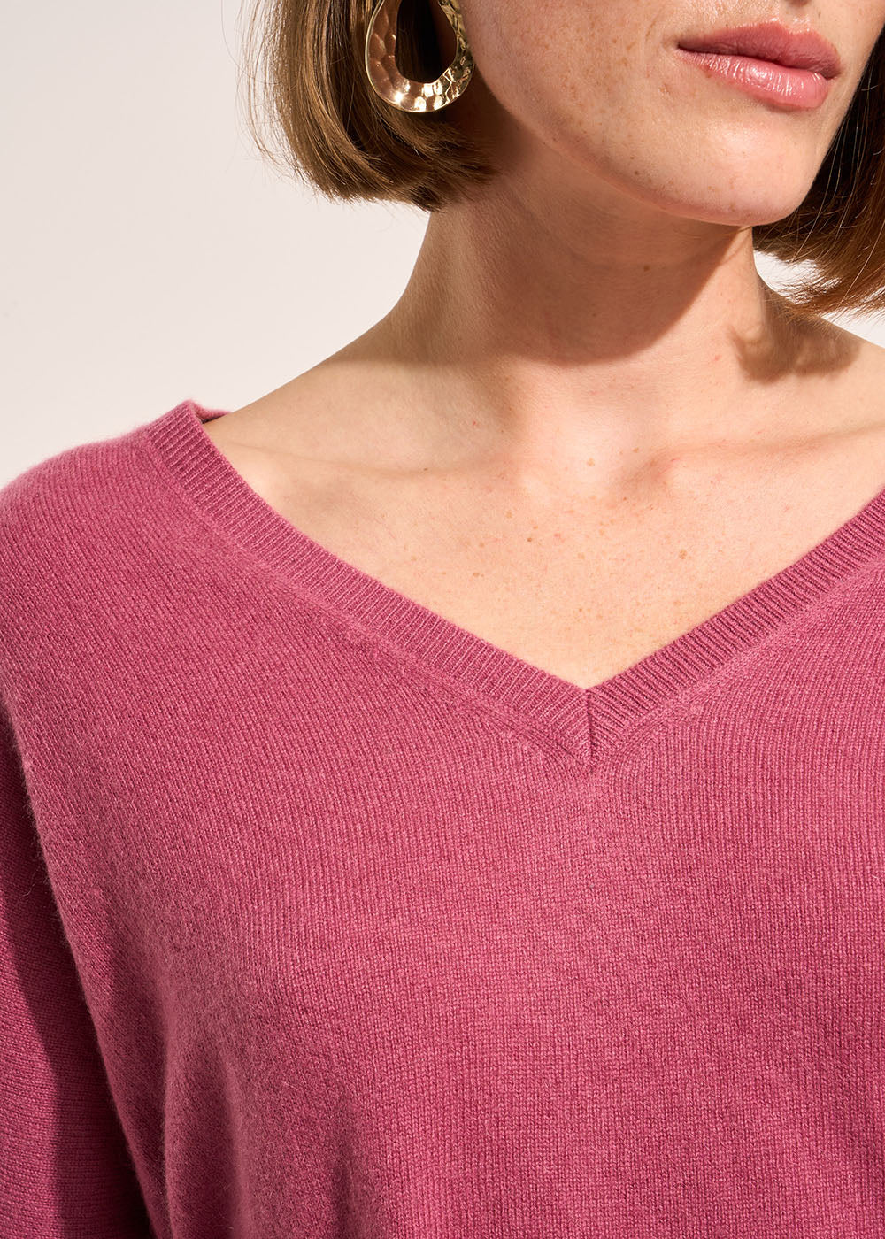 MONJOE Pull en 100% cachemire à Col V - 2 - Sud Express - Sud Express