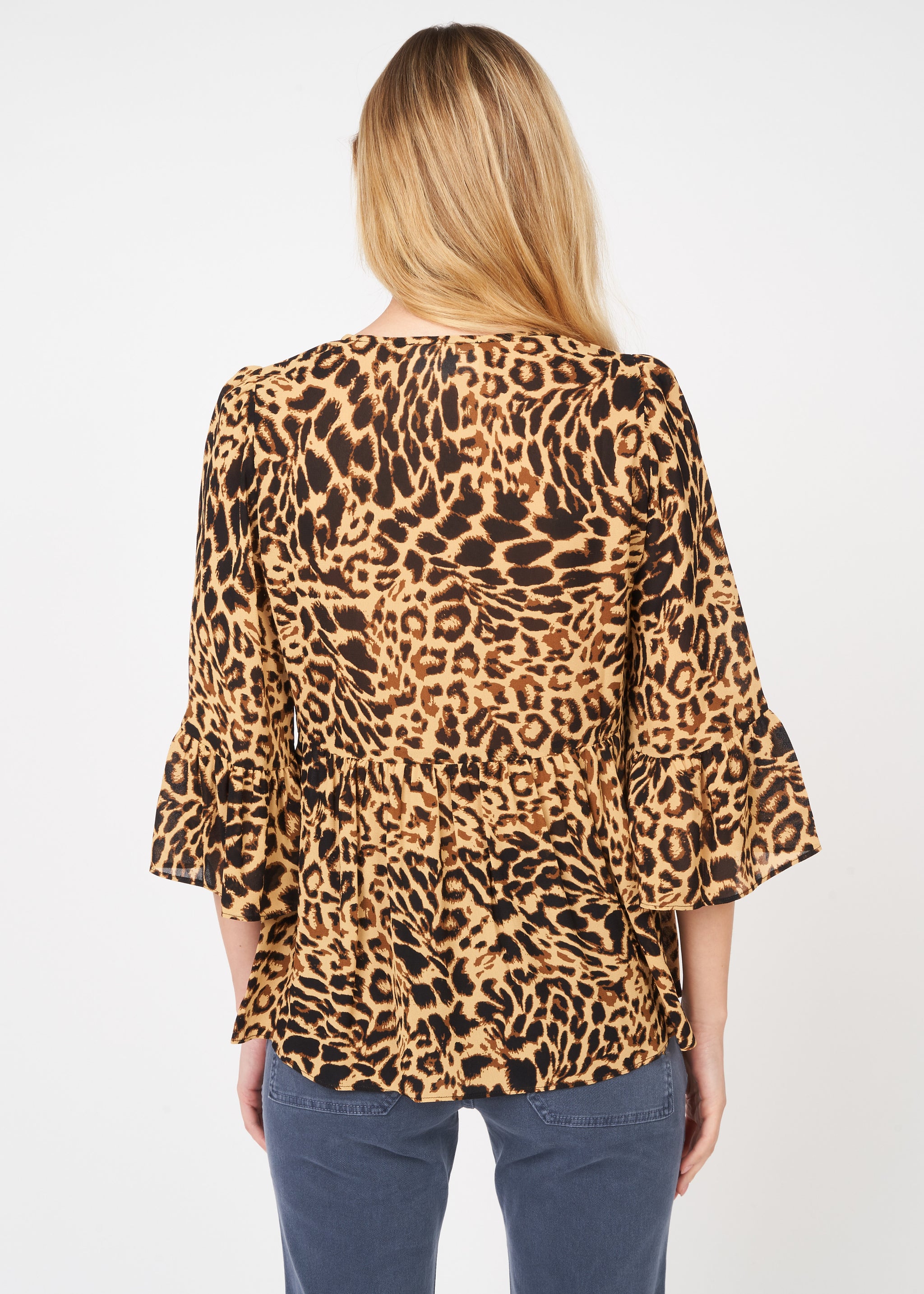 TIDA Top col V à imprimé manches 3/4 - 1 - Sud Express - Sud Express