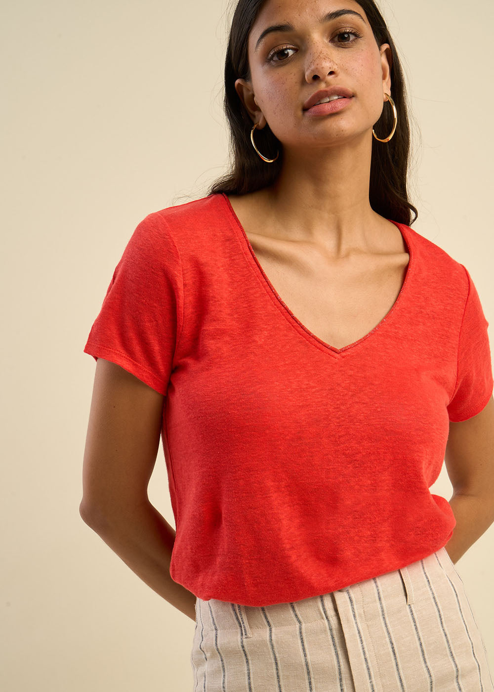 TIGROW Tee-shirt à col V - 4 - Sud Express - Sud Express