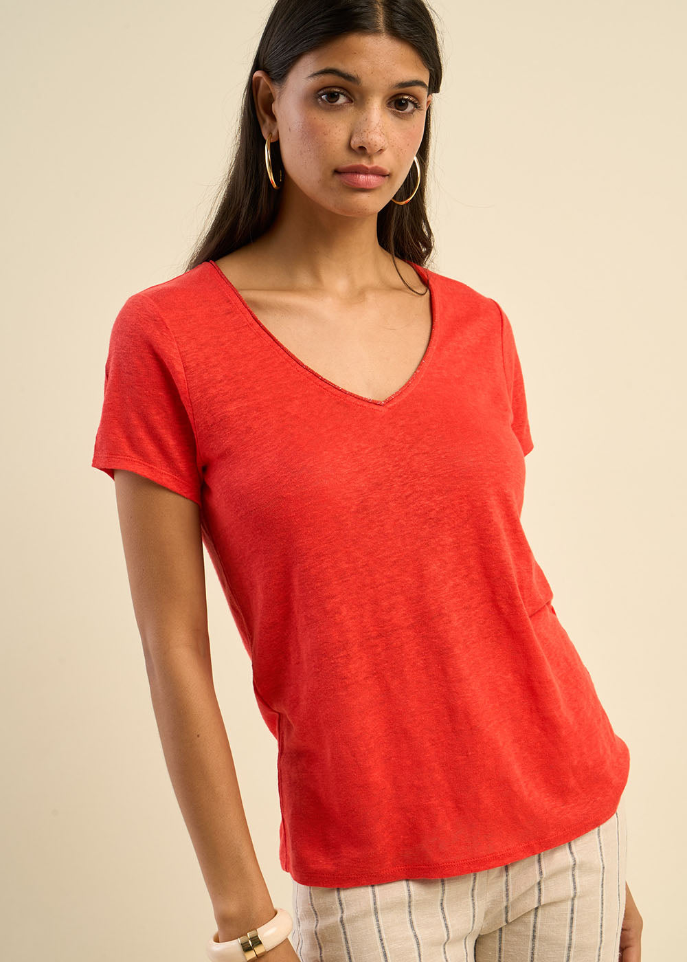 Tee-shirt à col V - Sud Express - 6 - Sud Express