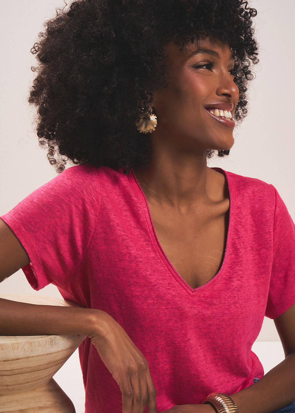 TIGROW Tee-shirt à col V - 1 - Sud Express - Sud Express