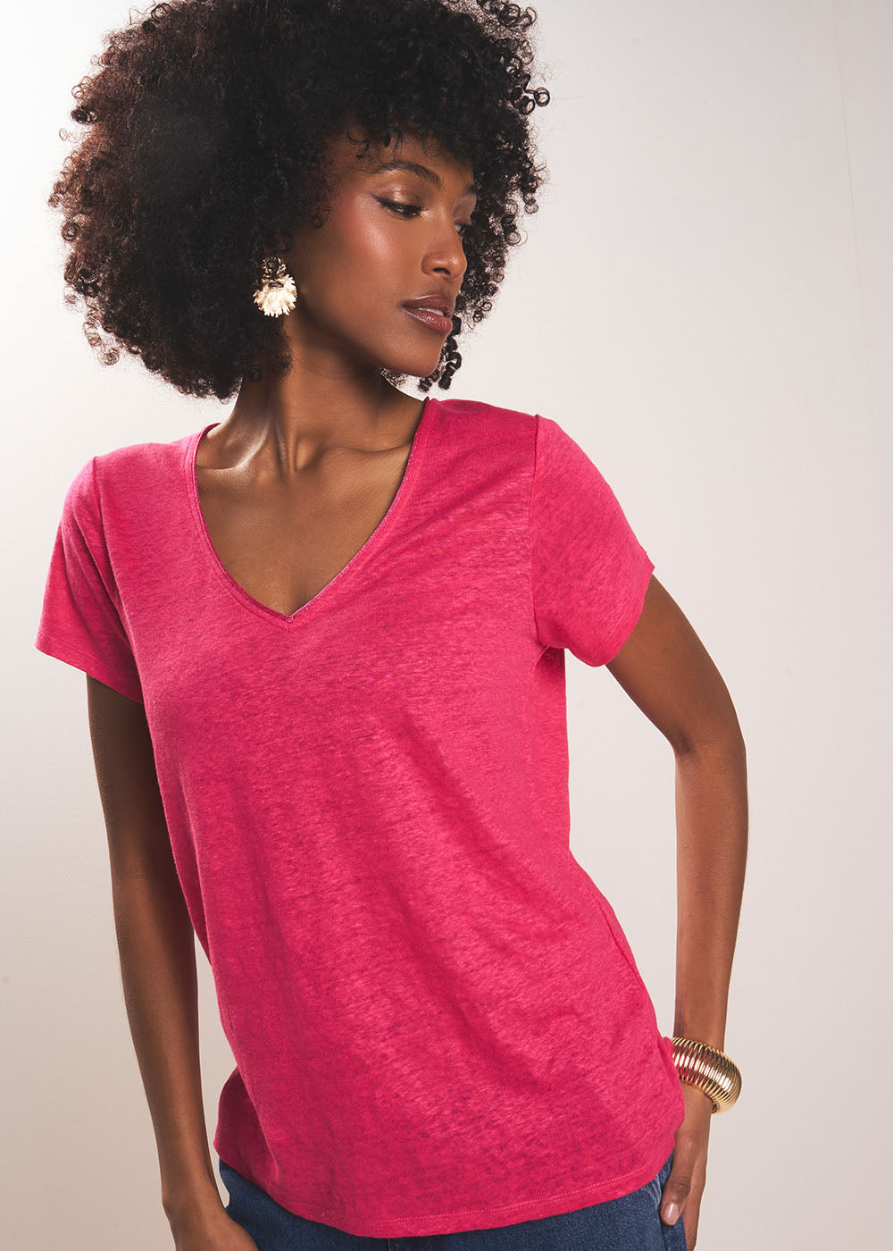 Tee-shirt à col V - Sud Express - 5 - Sud Express