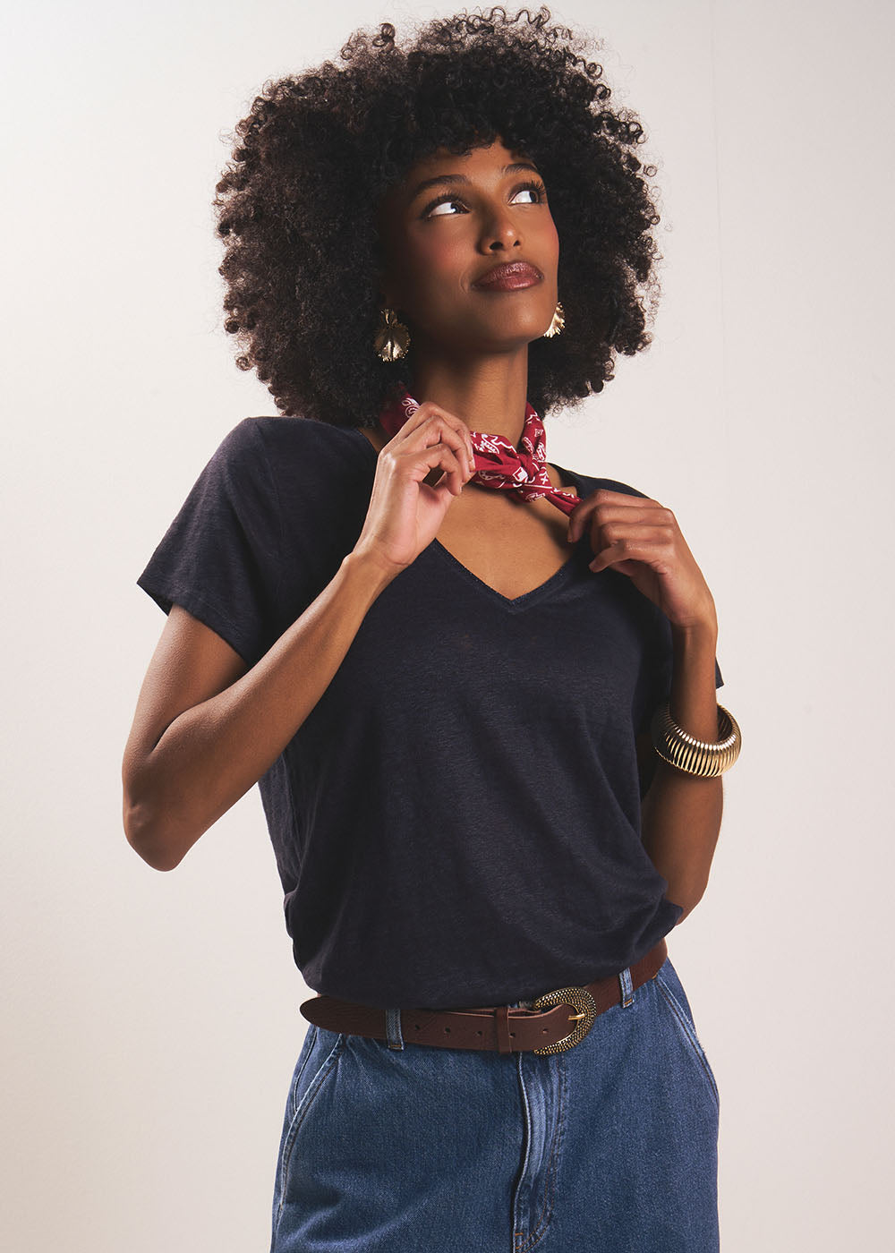 TIGROW Tee-shirt à col V - 1 - Sud Express - Sud Express