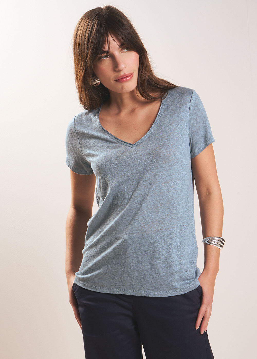 TIGROW Tee-shirt à col V - 1 - Sud Express - Sud Express