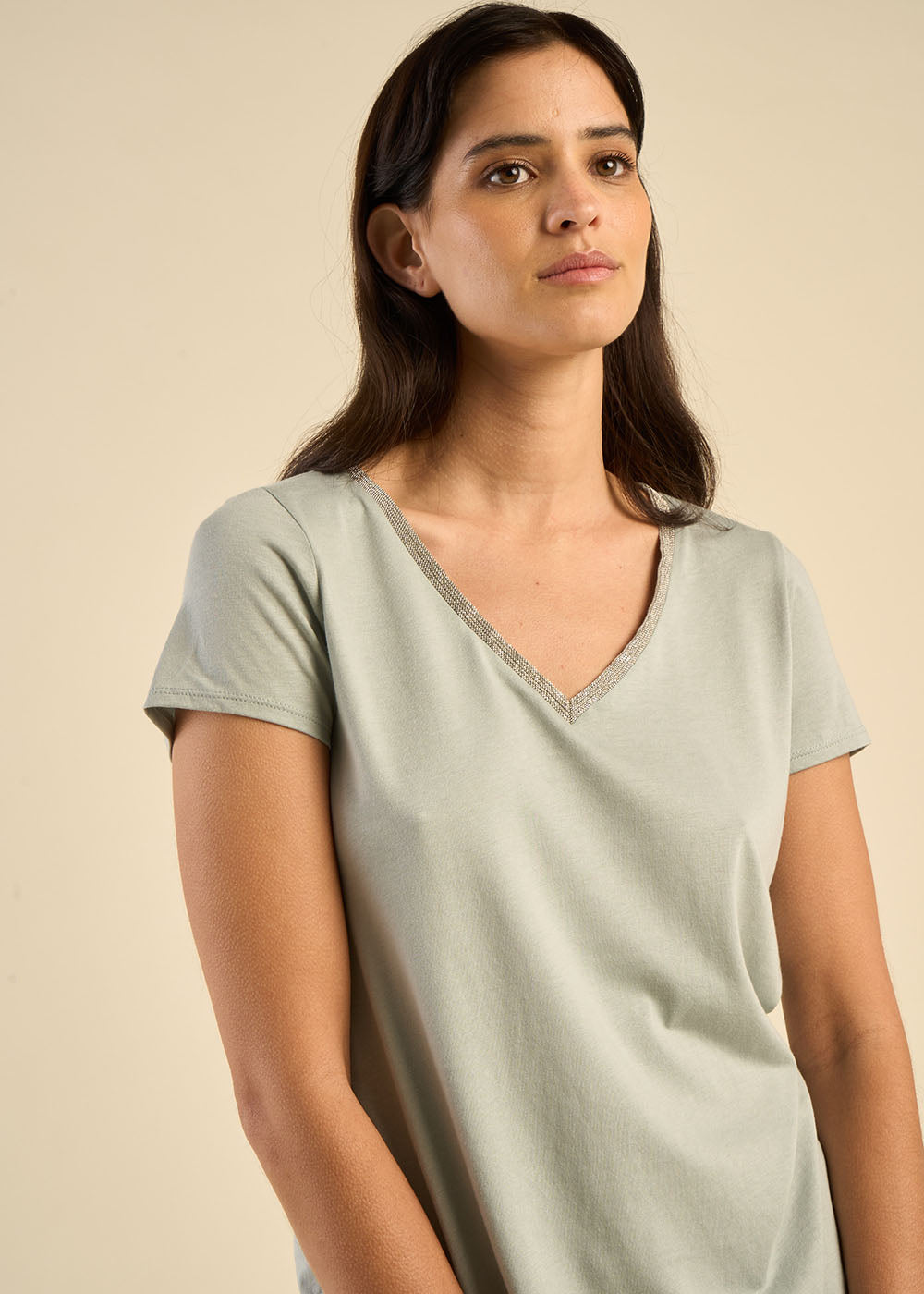 Tee-shirt col V manches courtes - Sud Express - 5 - Sud Express