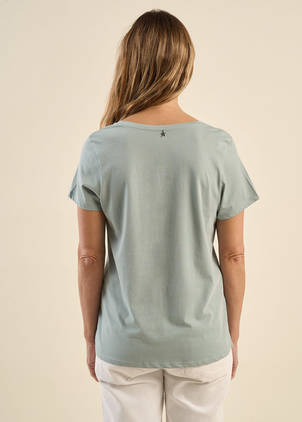 THELMA Tee-shirt col V en coton - 3 - Sud Express - Sud Express