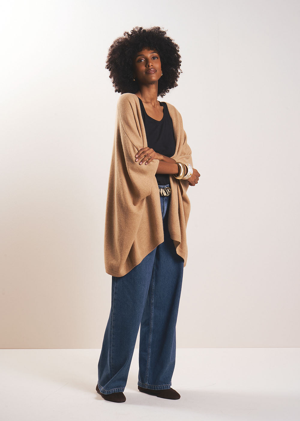 GWENAELLE Gilet coupe ample en cachemire - 1 - Sud Express - Sud Express