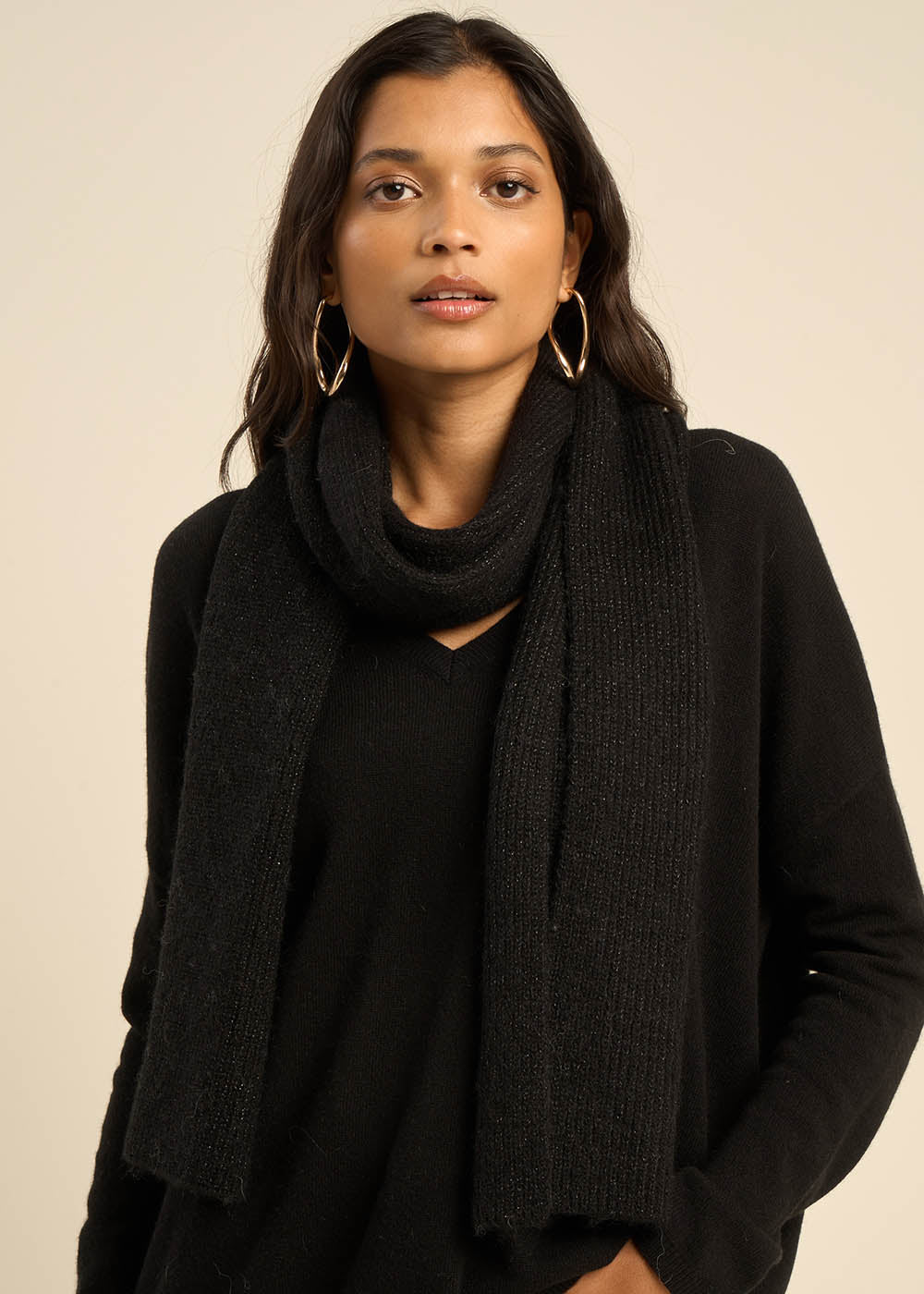 ESPELETTE Echarpe à côtes avec lurex - 1 - Sud Express - Sud Express