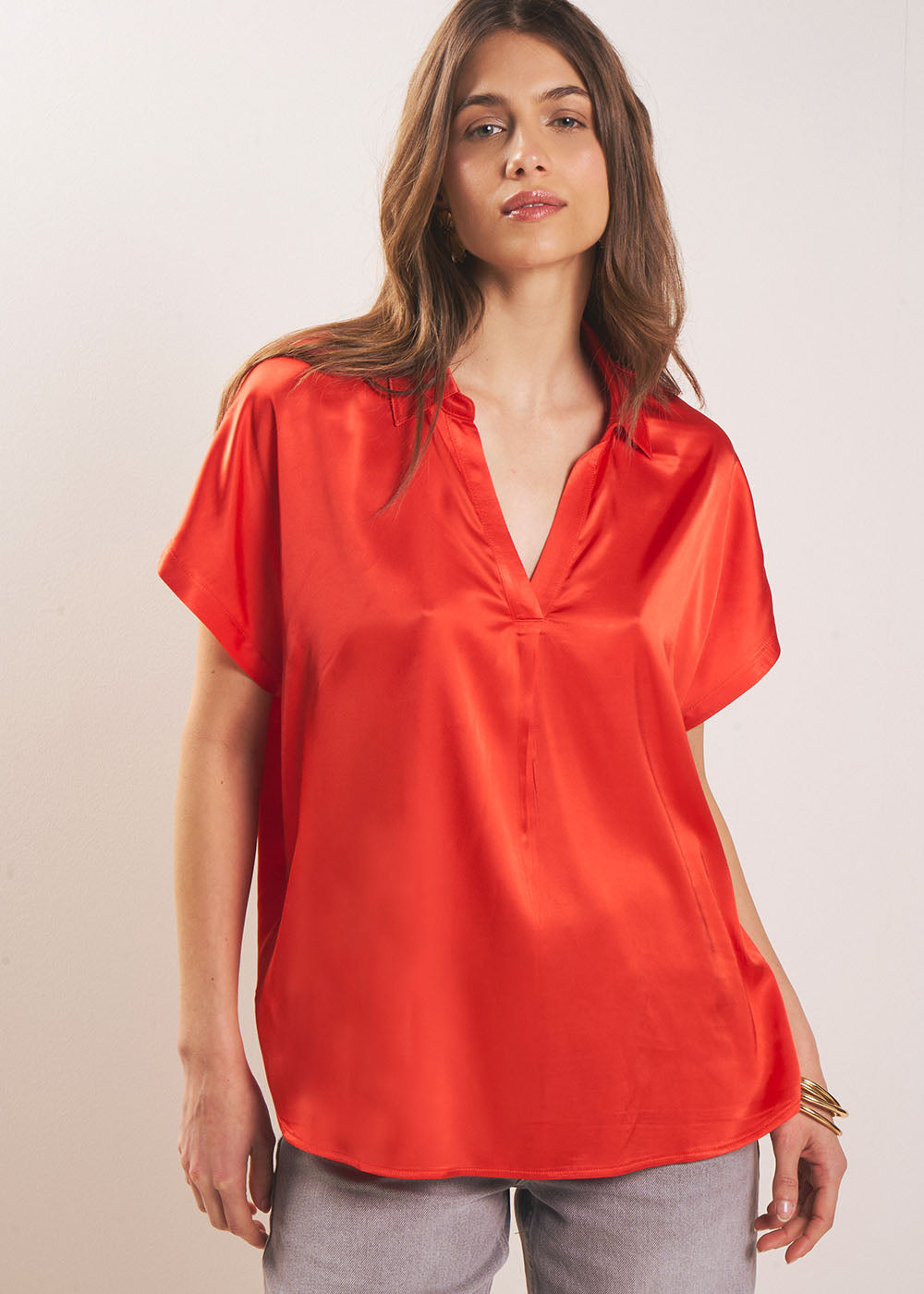 Blouse fluide satinée - Sud Express - 5 - Sud Express
