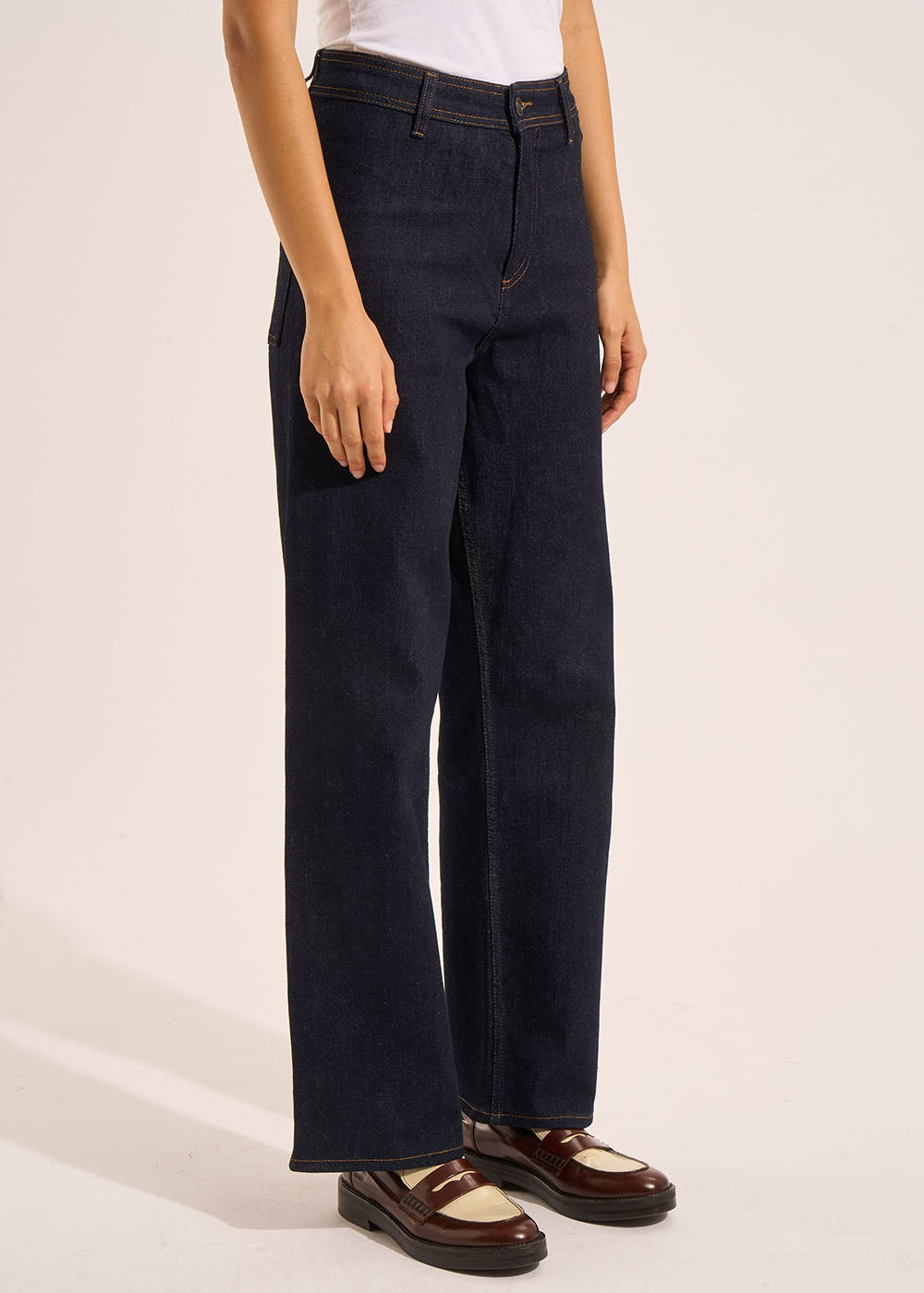 Jean large taille haute sans coutures - Sud Express - 6 - Sud Express