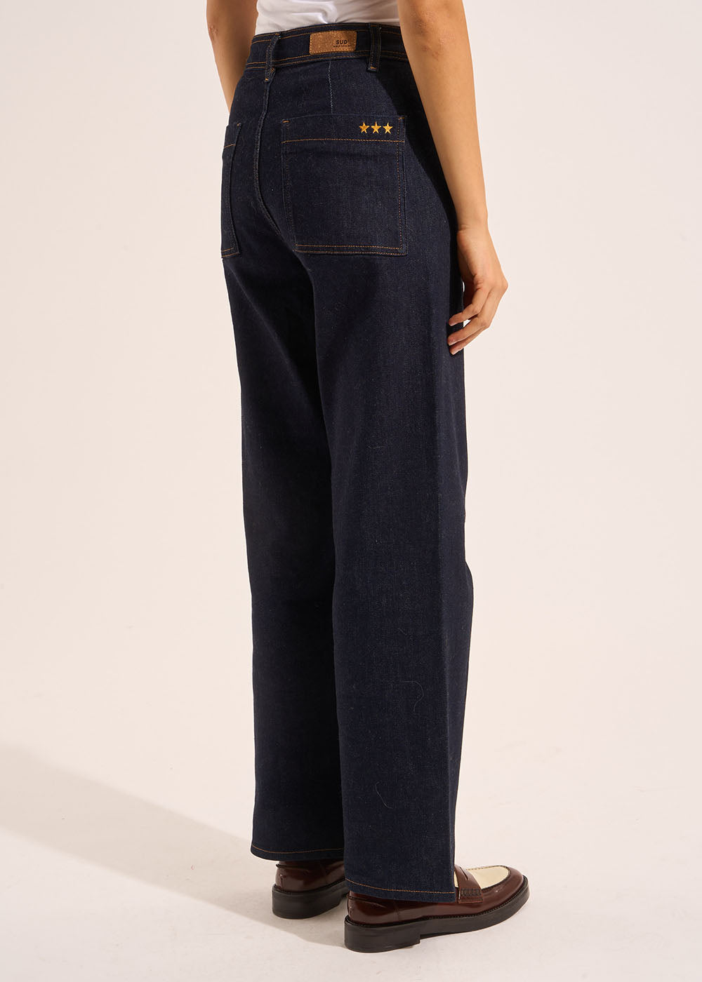 Jean large taille haute sans coutures - Sud Express - 7 - Sud Express