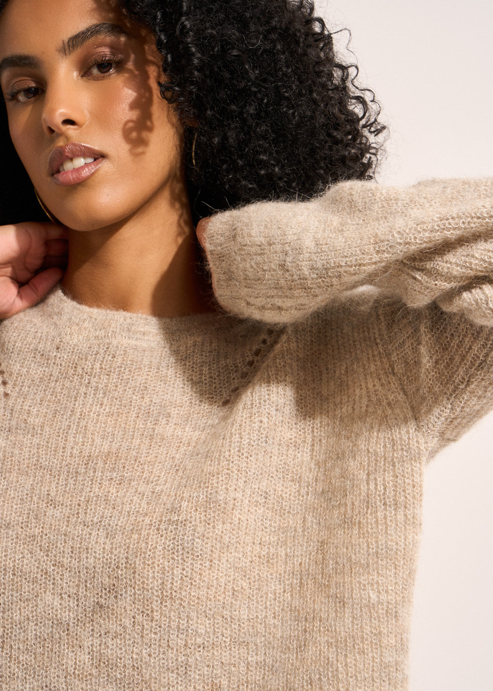 Pull col rond à détails tricotés - Sud Express - 5 - Sud Express