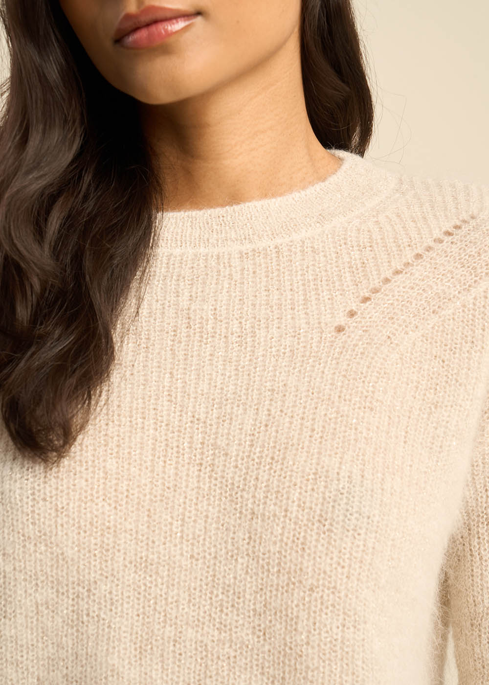 MONCOEUROX Pull col rond à détails brillants - 4 - Sud Express - Sud Express