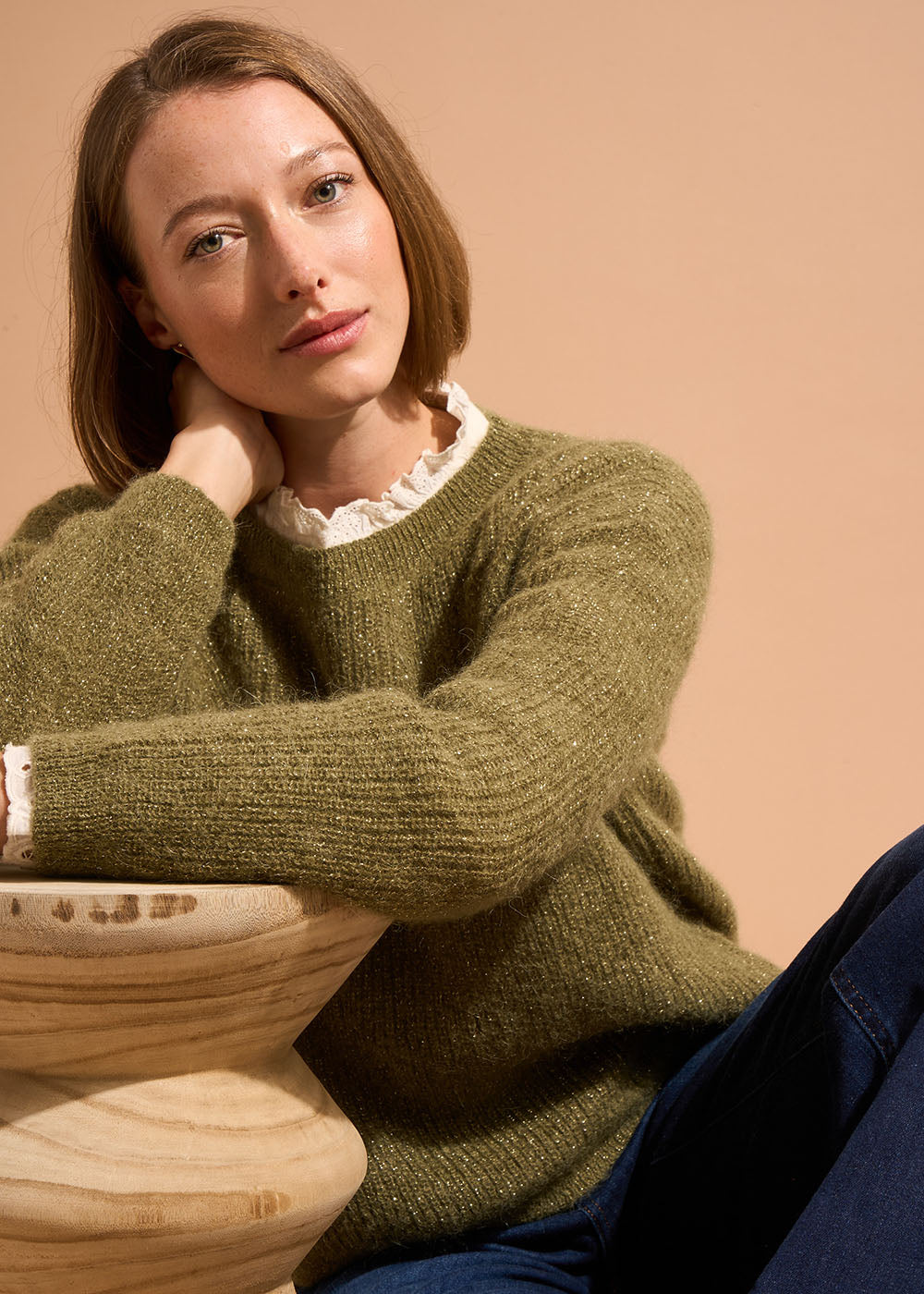 MONCOEUROX Pull col rond à détails brillants - 2 - Sud Express - Sud Express