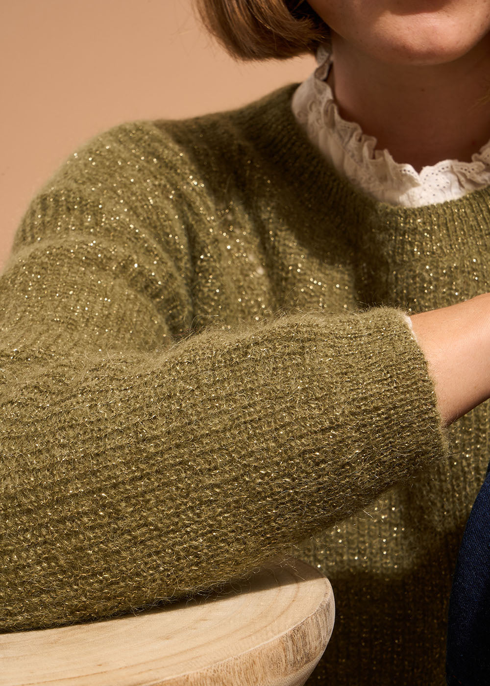 MONCOEUROX Pull col rond à détails brillants - 4 - Sud Express - Sud Express