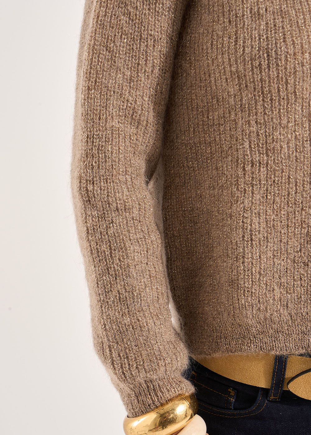 MONCOEUROX Pull col rond à détails brillants - 4 - Sud Express - Sud Express