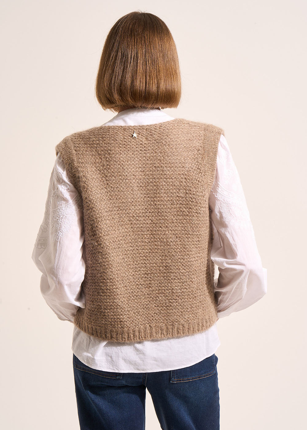 GOTANAX Gilet sans manches en mohair fils métallisés - 3 - Sud Express - Sud Express