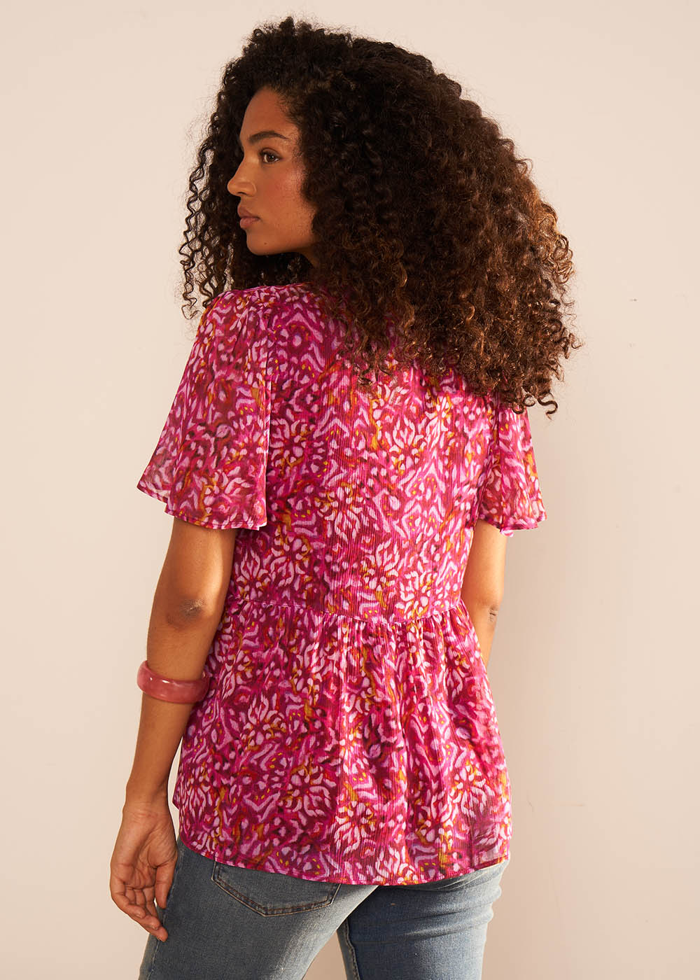 TAJORIE Blouse imprimé encolure V - 1 - Sud Express - Sud Express