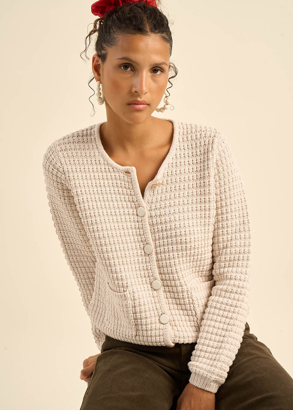 GILARY Gilet détails boutons bijoux - 1 - Sud Express - Sud Express