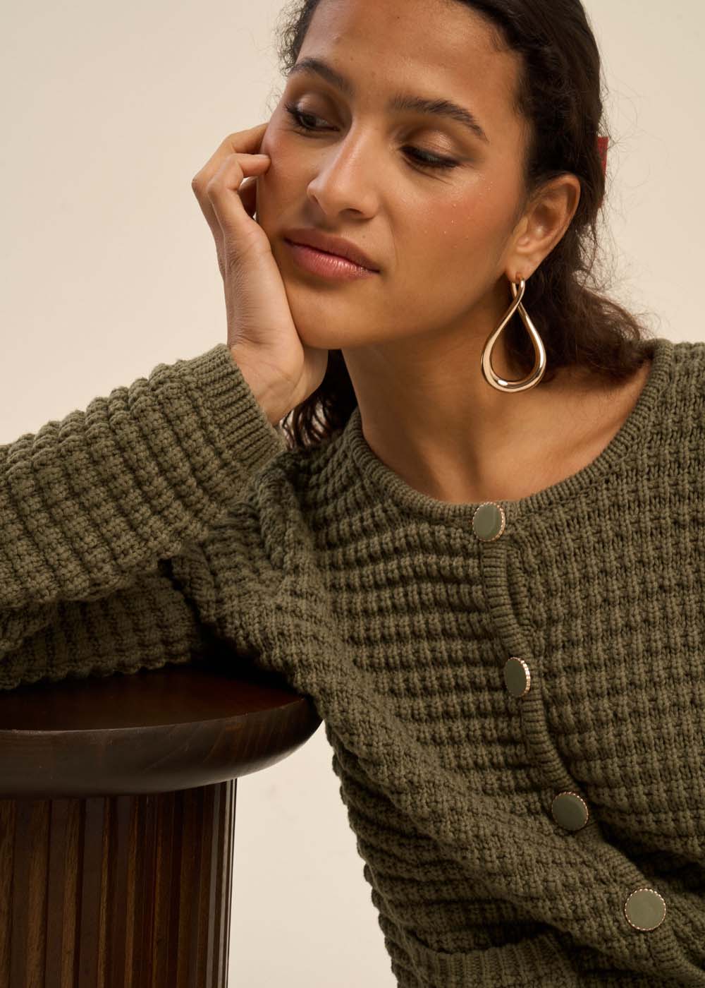 GILARY Gilet détails boutons bijoux - 4 - Sud Express - Sud Express