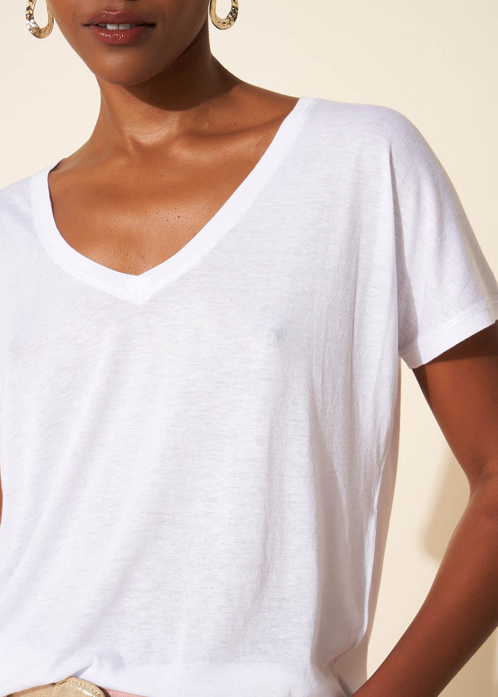 TELIZO Tee-shirt oversize col V - 2 - Sud Express - Sud Express