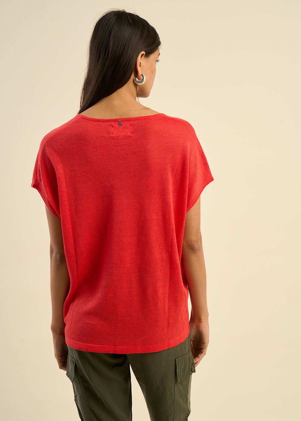 Pull sans manches col V 100% lin - Sud Express - 3 - Sud Express