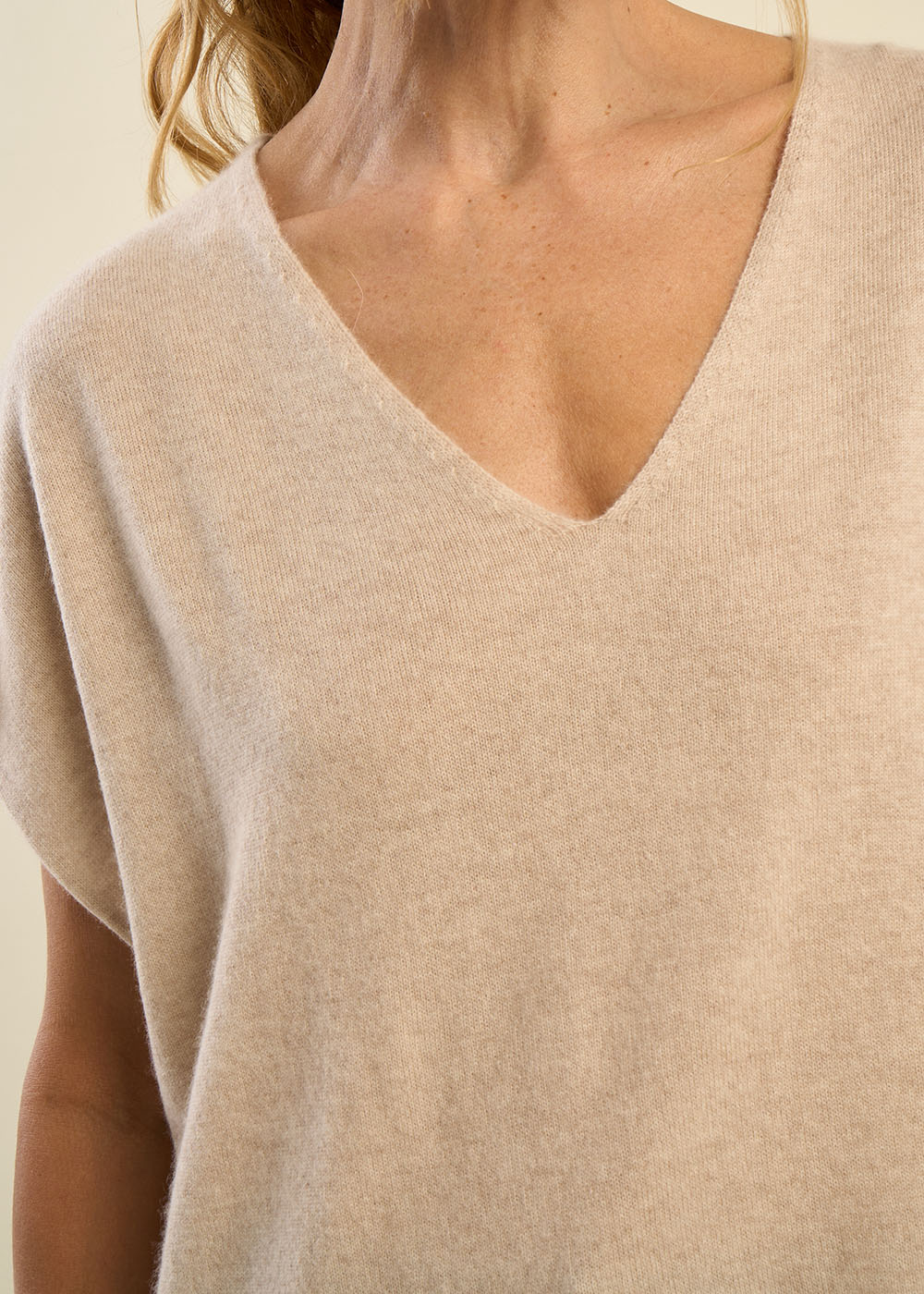 MAELLO Pull manches courtes en cachemire - 2 - Sud Express - Sud Express