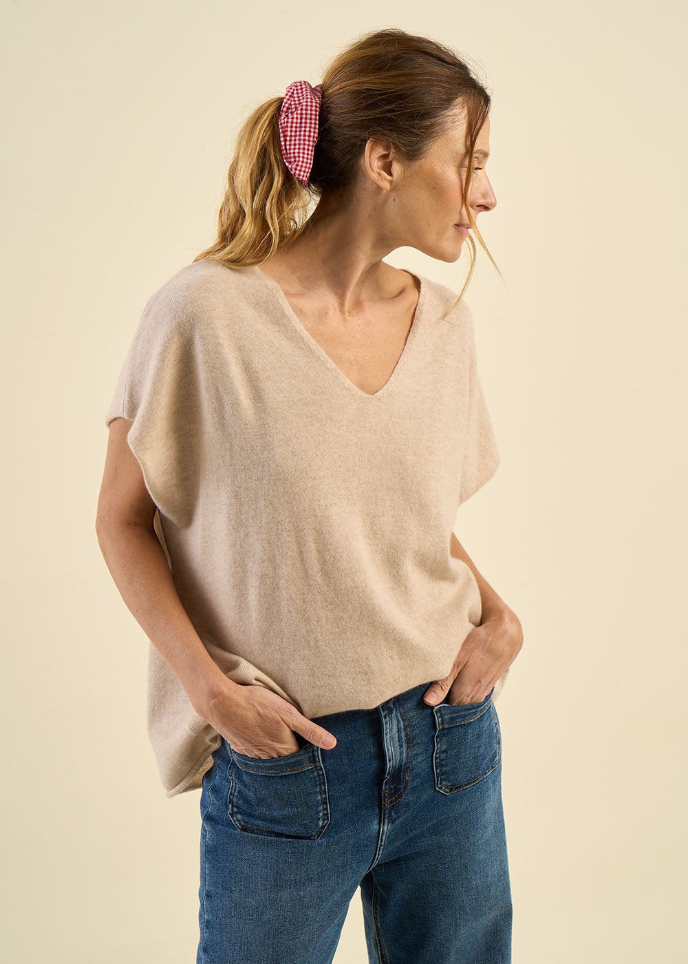 MAELLO Pull manches courtes en cachemire - 4 - Sud Express - Sud Express