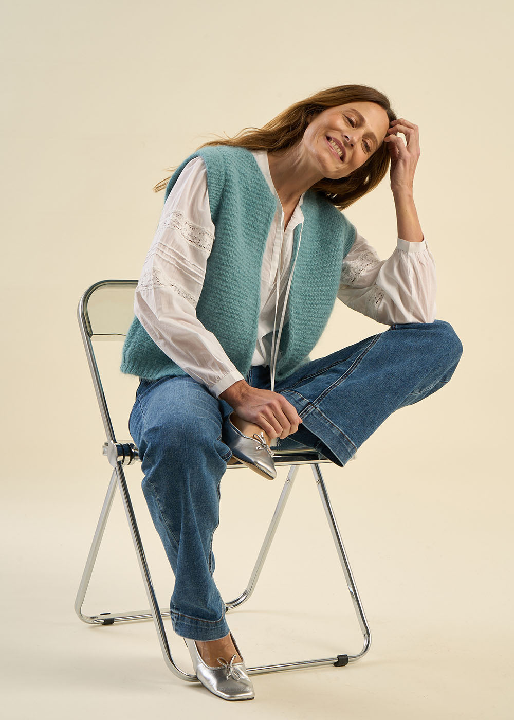 Gilet court sans manches en mohair - Sud Express - 5 - Sud Express